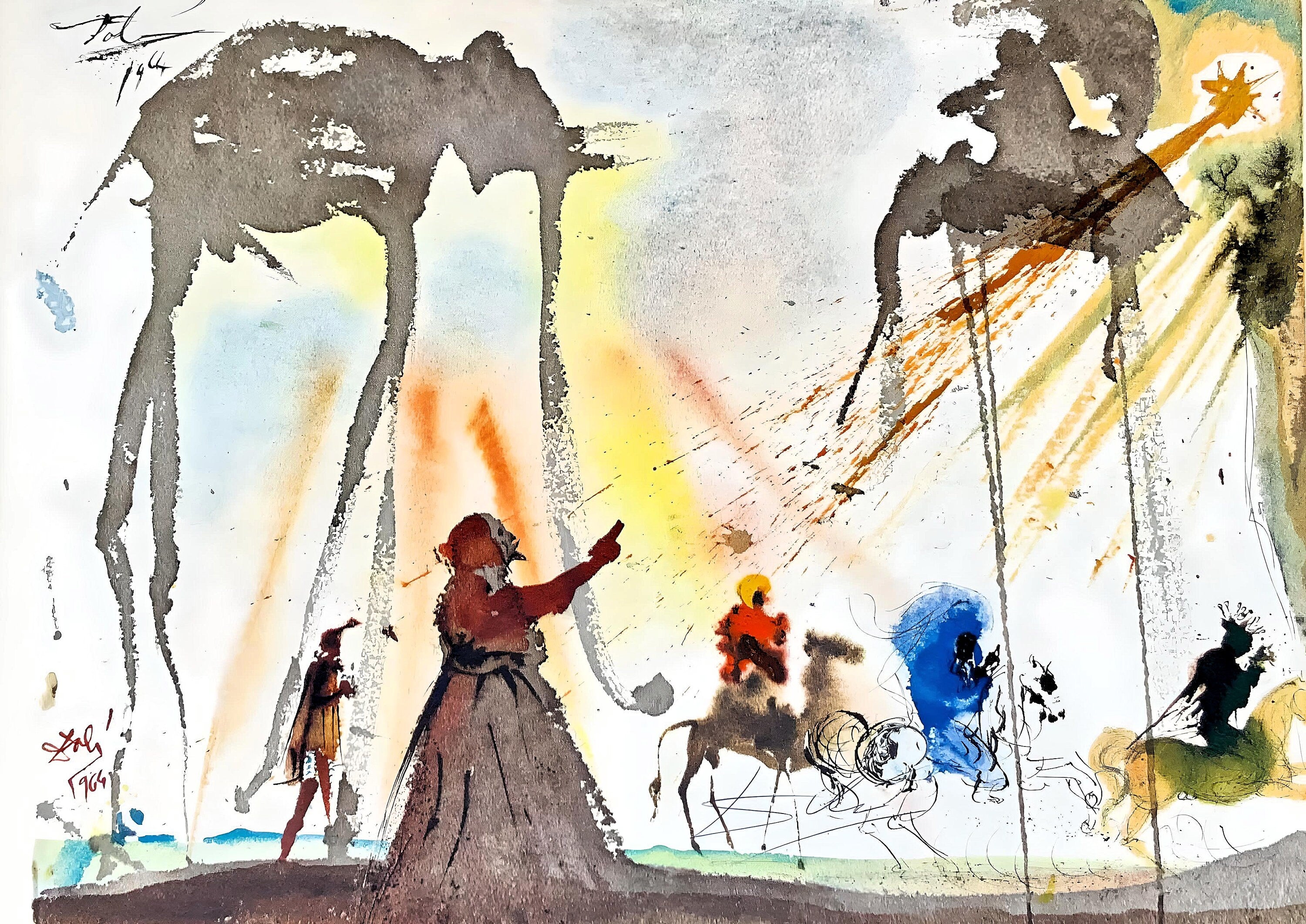 Salvador Dali, Composition (Michler/Löpsinger 1600; Field 69-3), Biblia Sacra, Limited Edition Lithograph