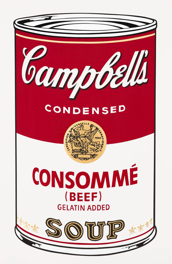 Andy Warhol, Campbell’s Soup, Consommé, Official Edition, Sunday B. Morning, Silkscreen