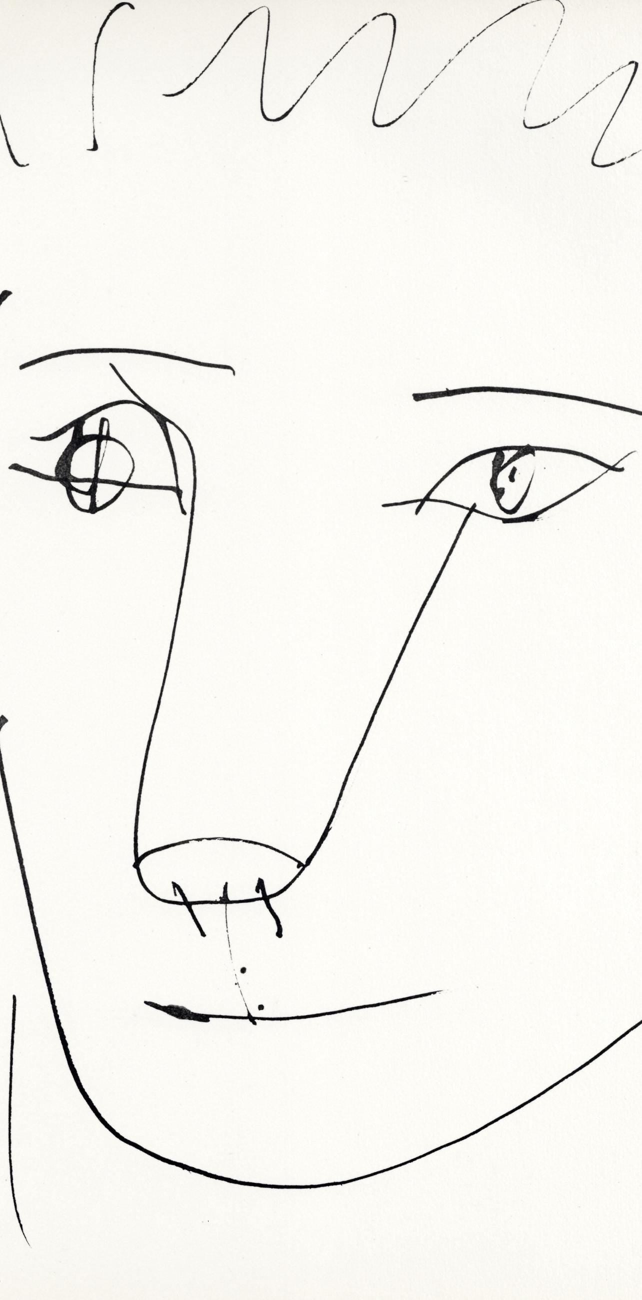 Pablo Picasso, Tête de lion (Cramer No. 84), 40 dessins de Picasso en marge du Buffon, Limited Edition Lithograph