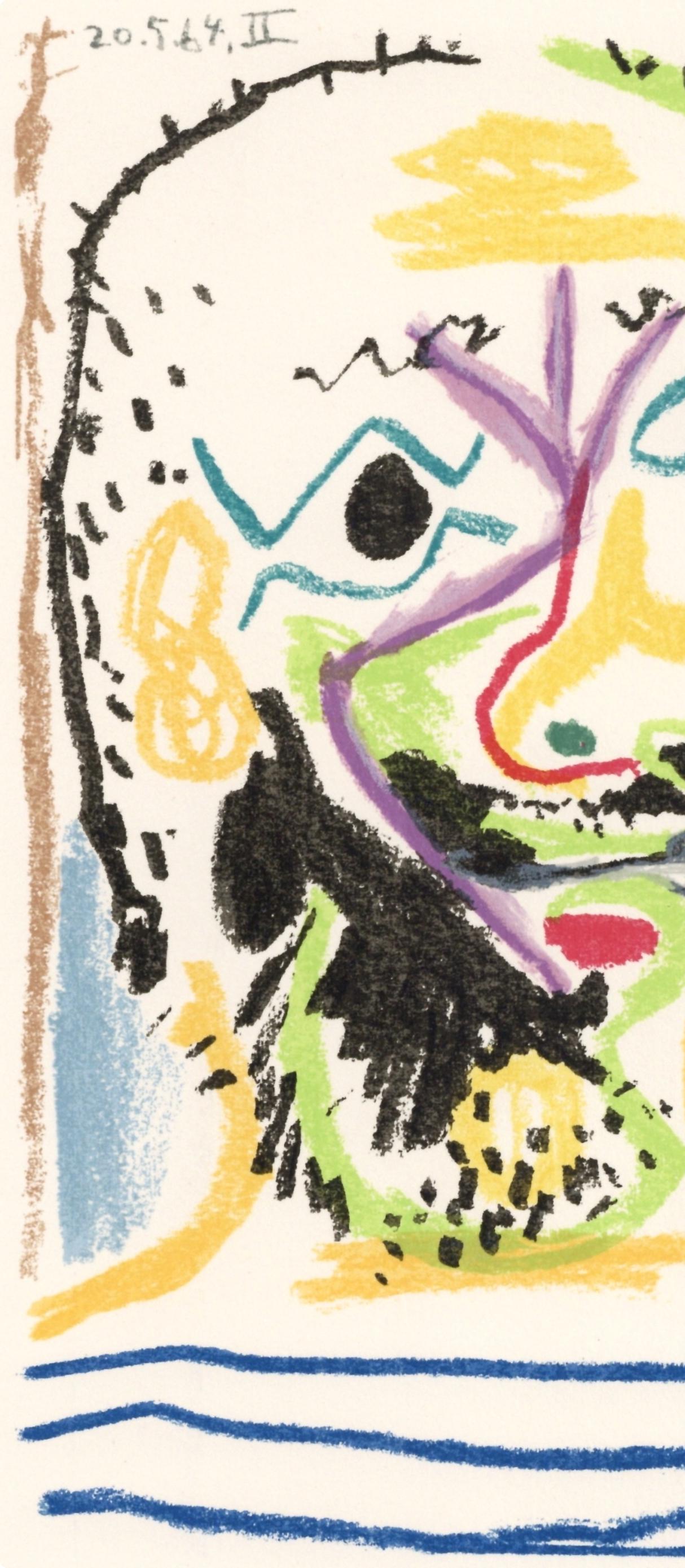 Pablo Picasso, Composition, Le Goût du Bonheur (Cramer 148; Bloch 2013), Limited Edition Mixed Media Lithograph