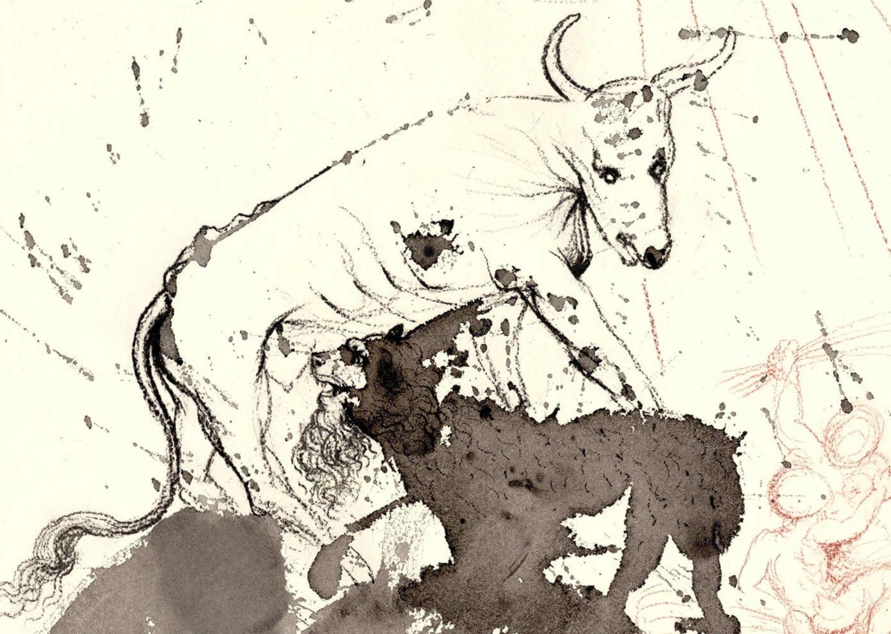 Salvador Dali, Composition (Michler/Löpsinger 1600; Field 69-3), Biblia Sacra, Limited Edition Lithograph