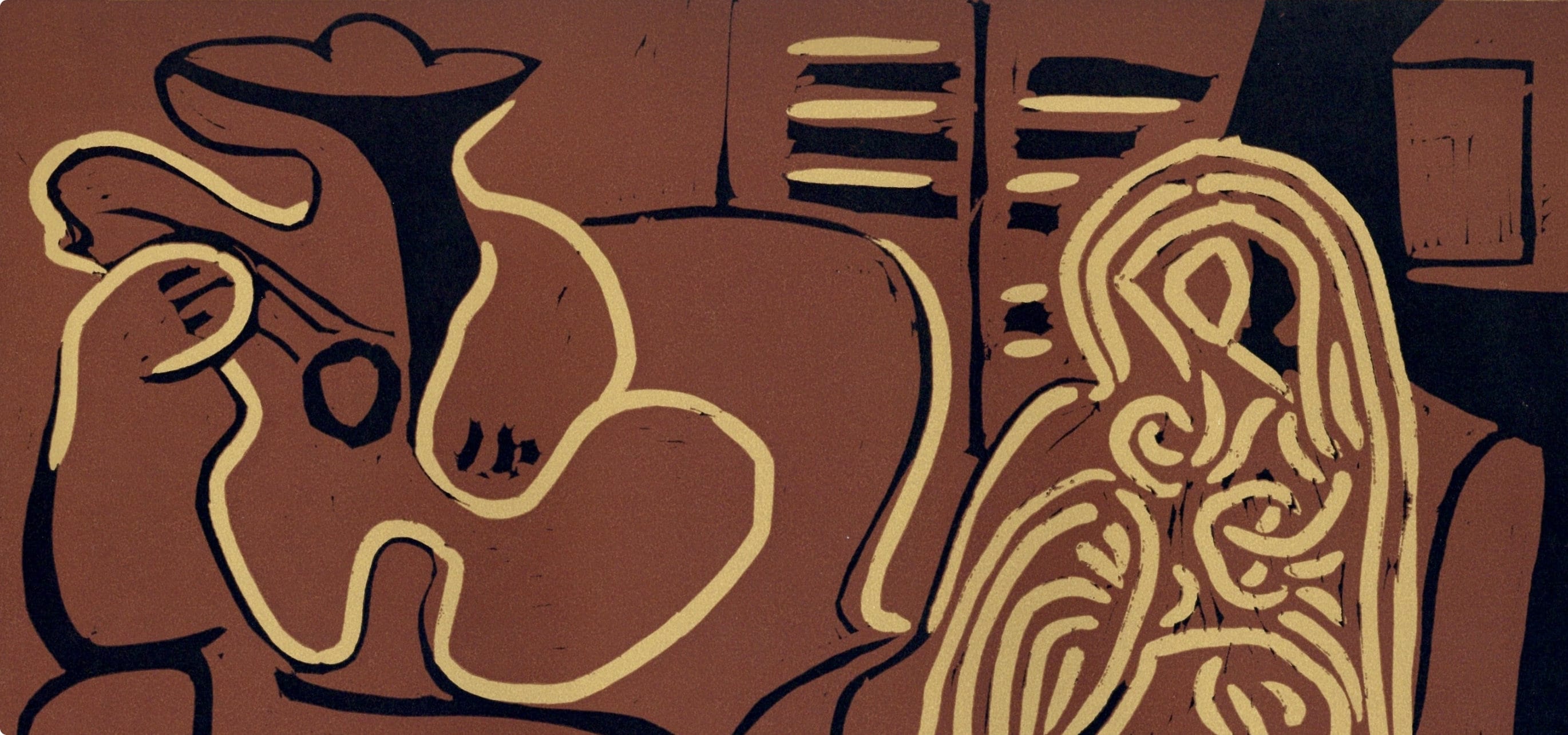 Pablo Picasso, The Aubade with a Reclining Woman (Orozco 214), Grabados al linóleo, Limited Edition Linocut