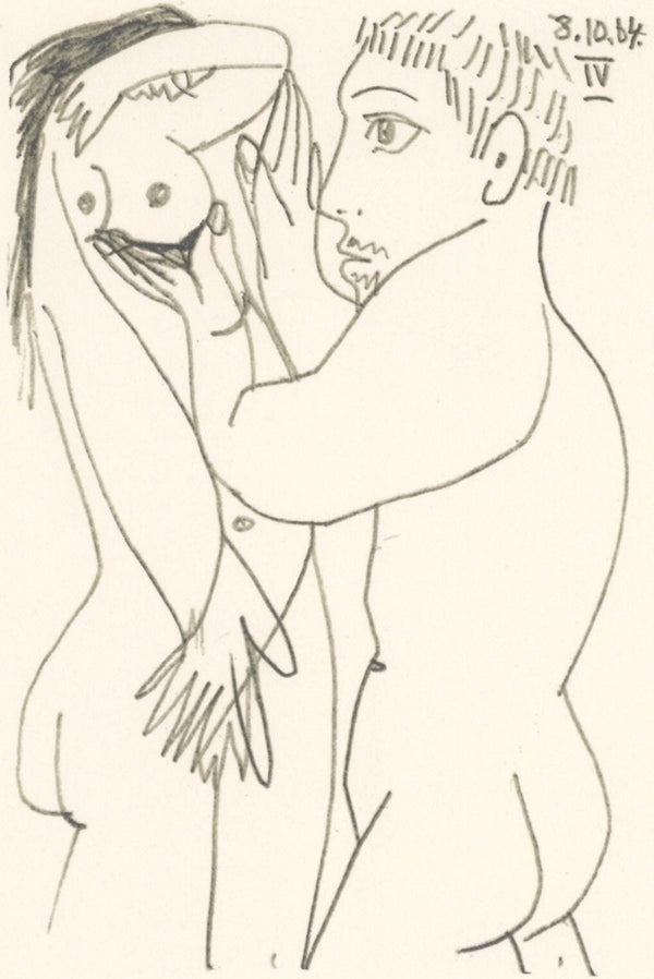 Pablo Picasso, Composition, Le Goût du Bonheur (Cramer 148; Bloch 2013), Limited Edition Mixed Media Lithograph