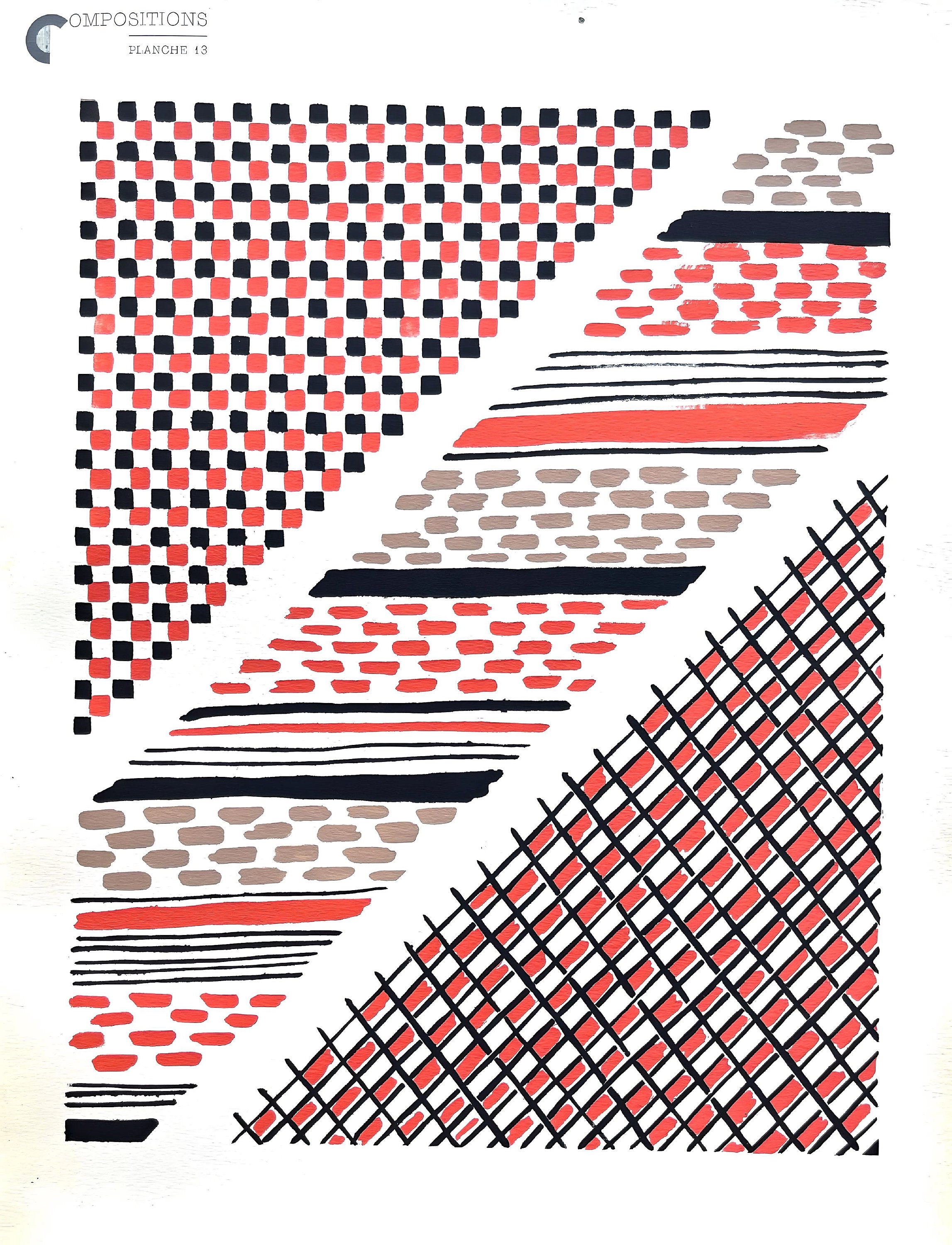 Sonia Delaunay, Planche No. 13, Compositions, couleurs, idées: Sonia Delaunay, Limited Edition Lithograph