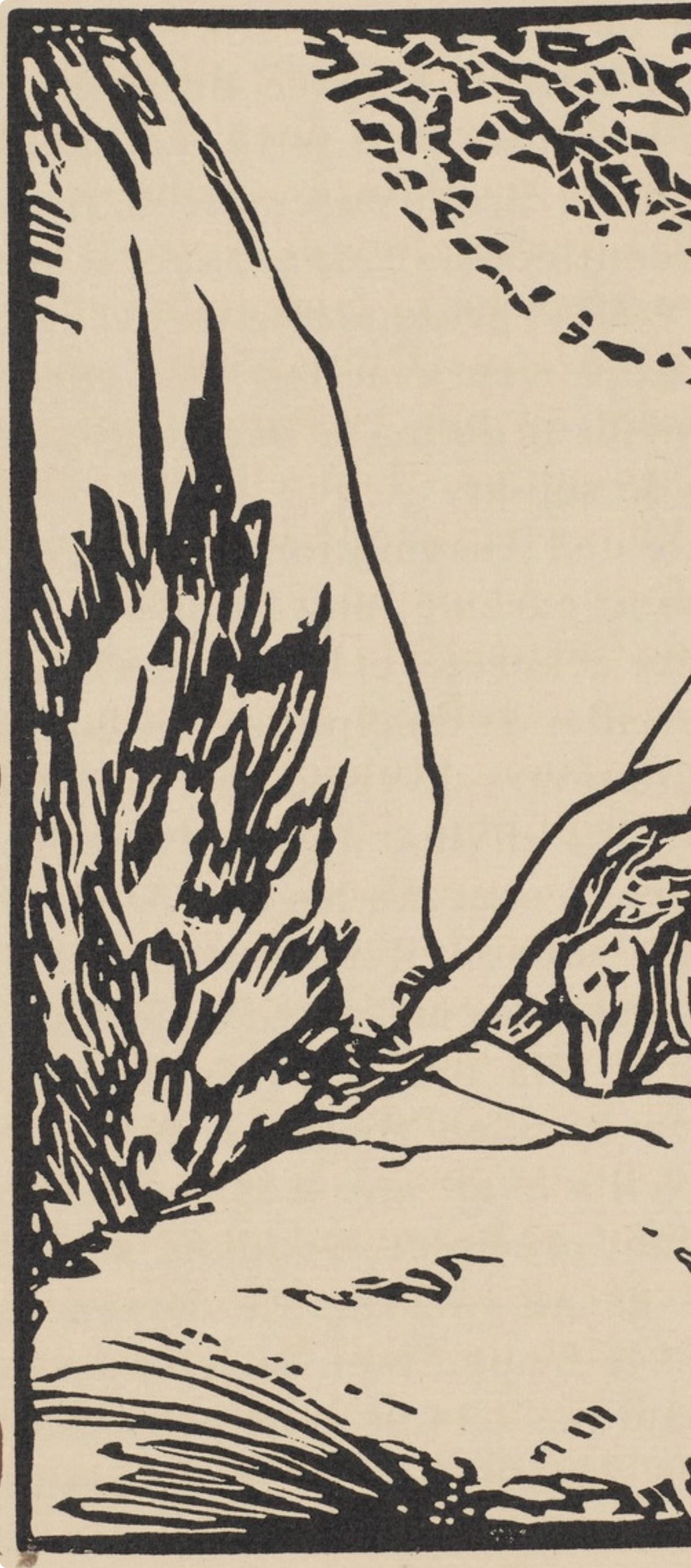 Émile Bernard, Composition (Morane, No. 100), Les Petites Fleurs de St. Françoise, Limited Edition Woodcut