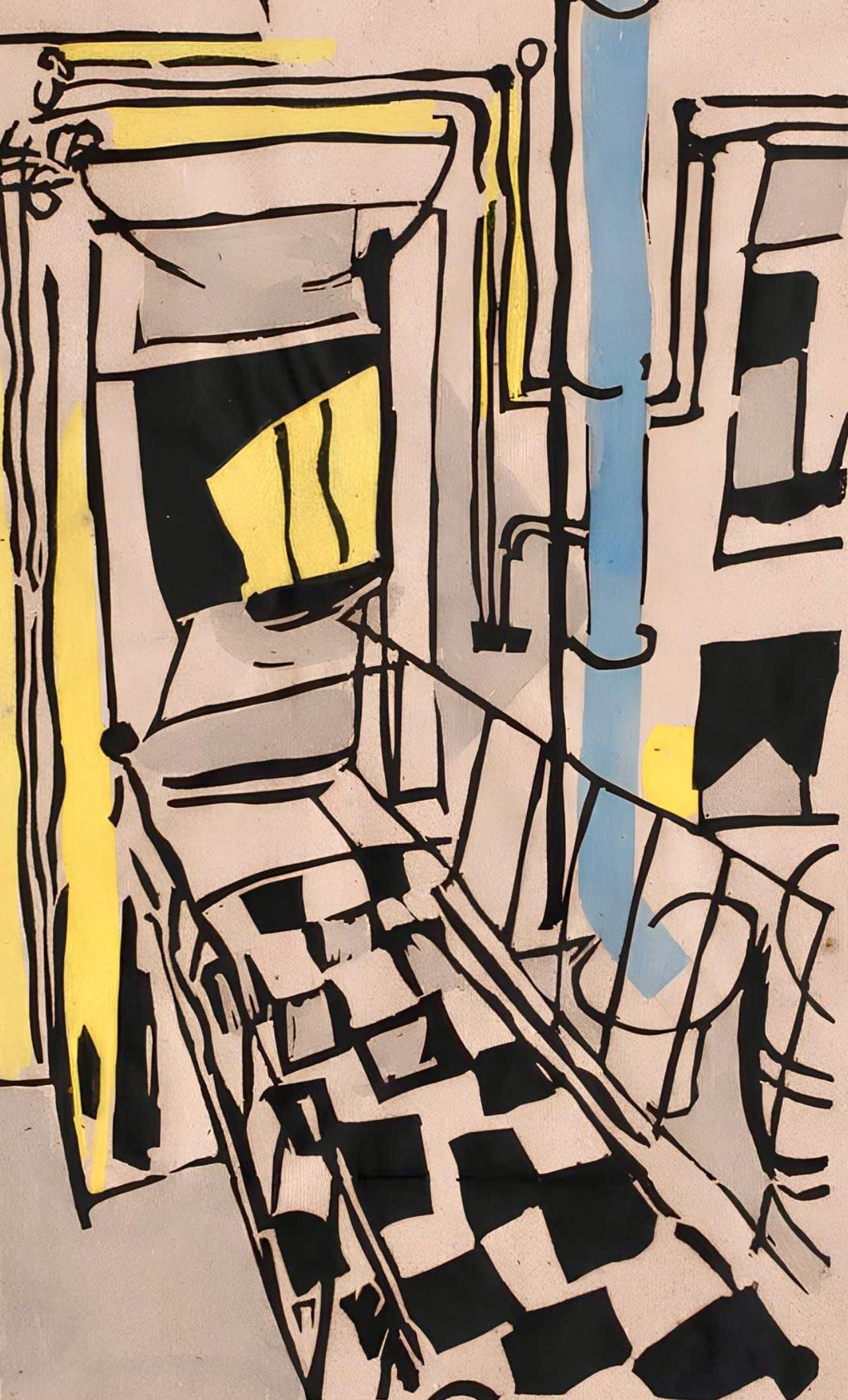 Jean Pougny, Composition, Pougny, dix linogravures originales, 1914-1920, Limited Edition Linocut