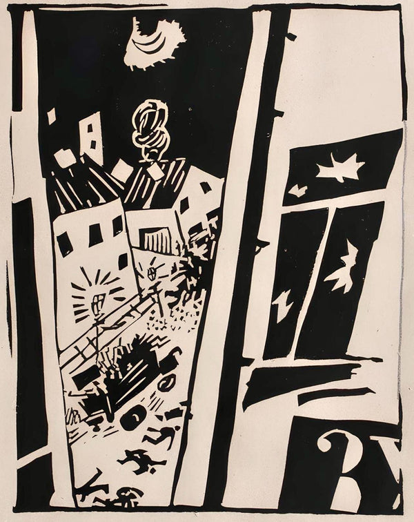 Jean Pougny, Composition, Pougny, dix linogravures originales, 1914-1920, Limited Edition Linocut