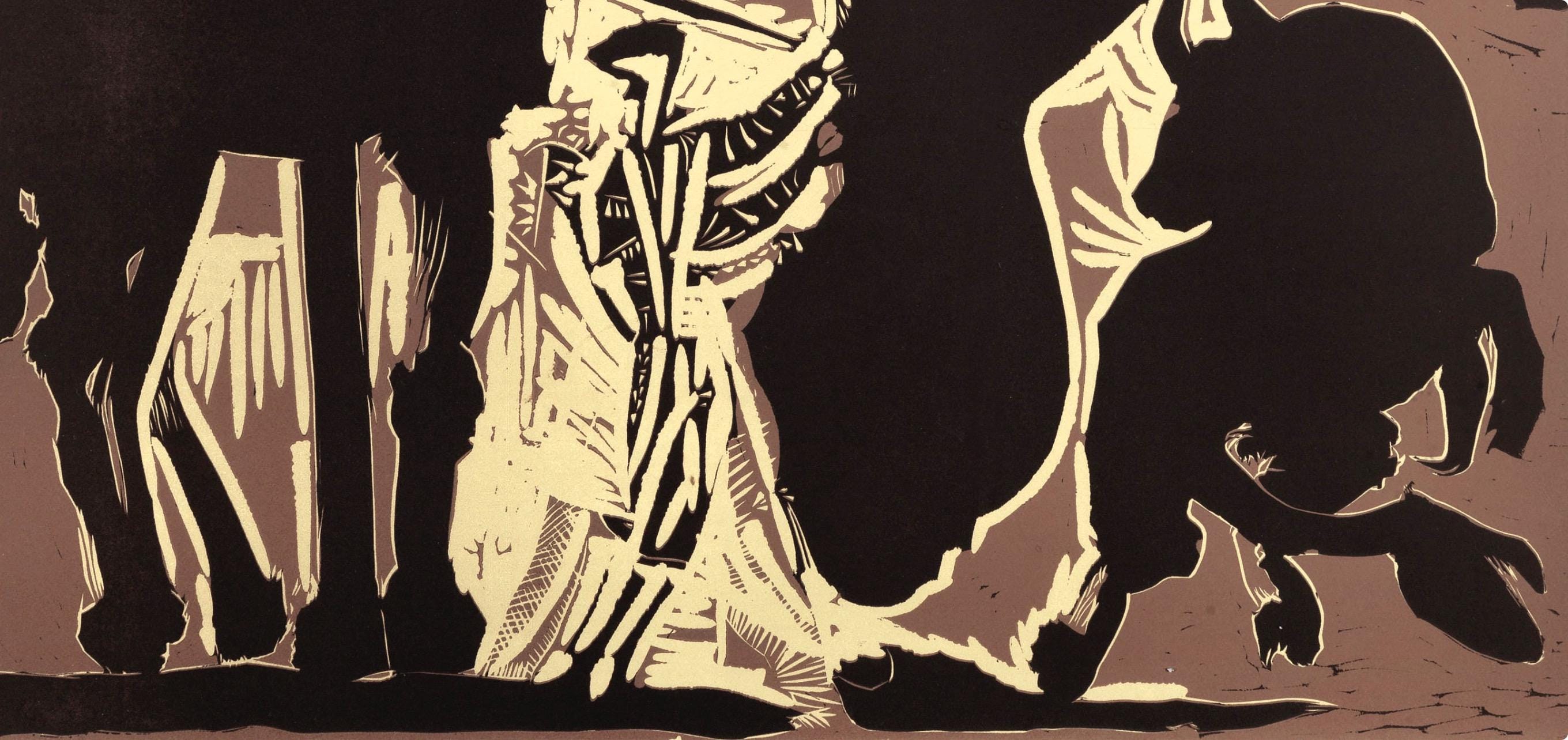 Pablo Picasso, Before the goading of the Bull (Orozco 214), Grabados al linóleo, Limited Edition Linocut