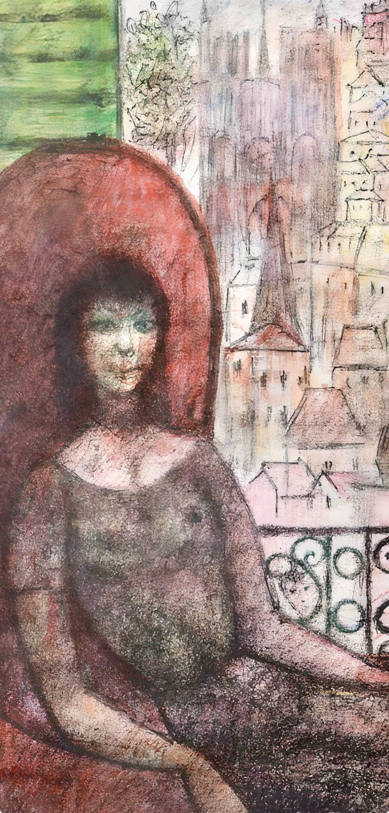 Edouard Goerg, Du balcon, Au Temps de Paris Seine, Limited Edition Lithograph