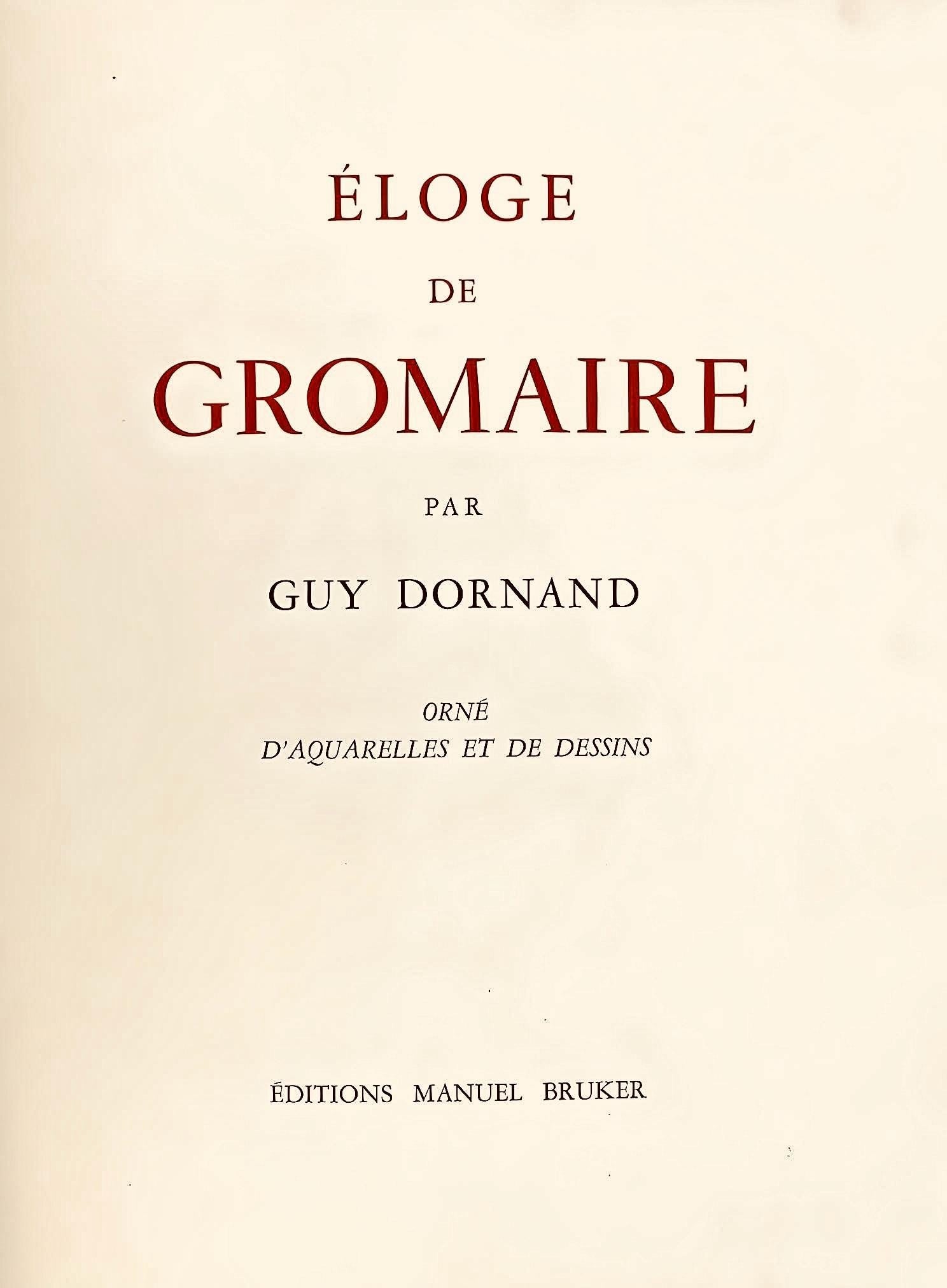 Marcel Gromaire, Composition, Éloge de Gromaire, Limited Edition Lithograph