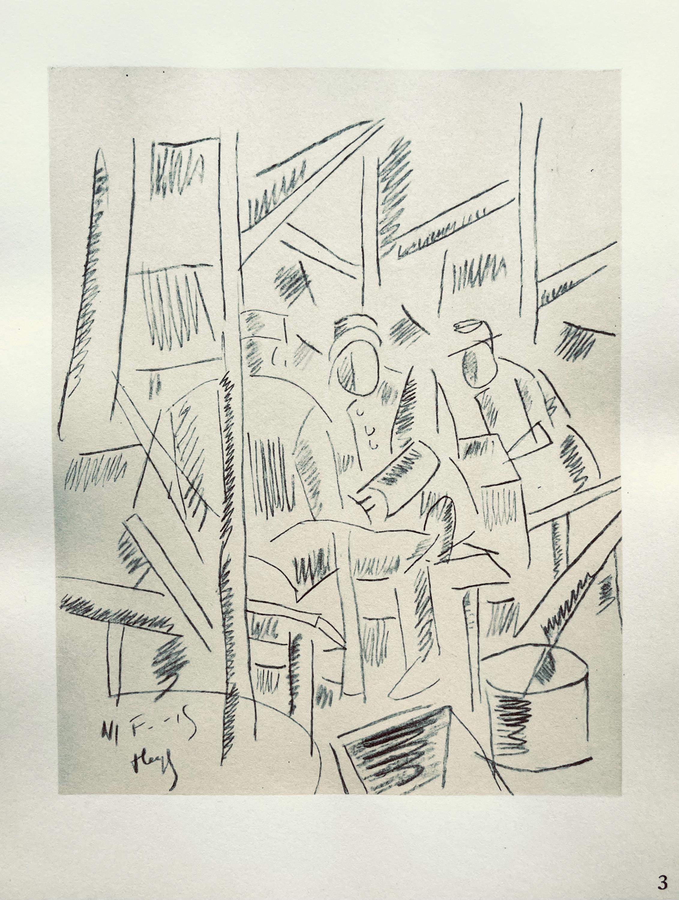 Fernand Léger, Soldats Dans Un Abri, Fernand Léger, Dessins de Guerre, Limited Edition Lithograph