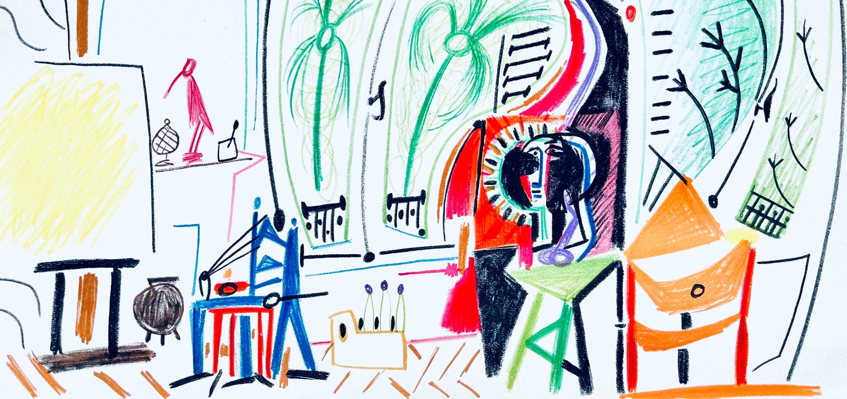 Pablo Picasso, Composition (Cramer 101), Carnet de la Californie, Limited Edition Lithograph