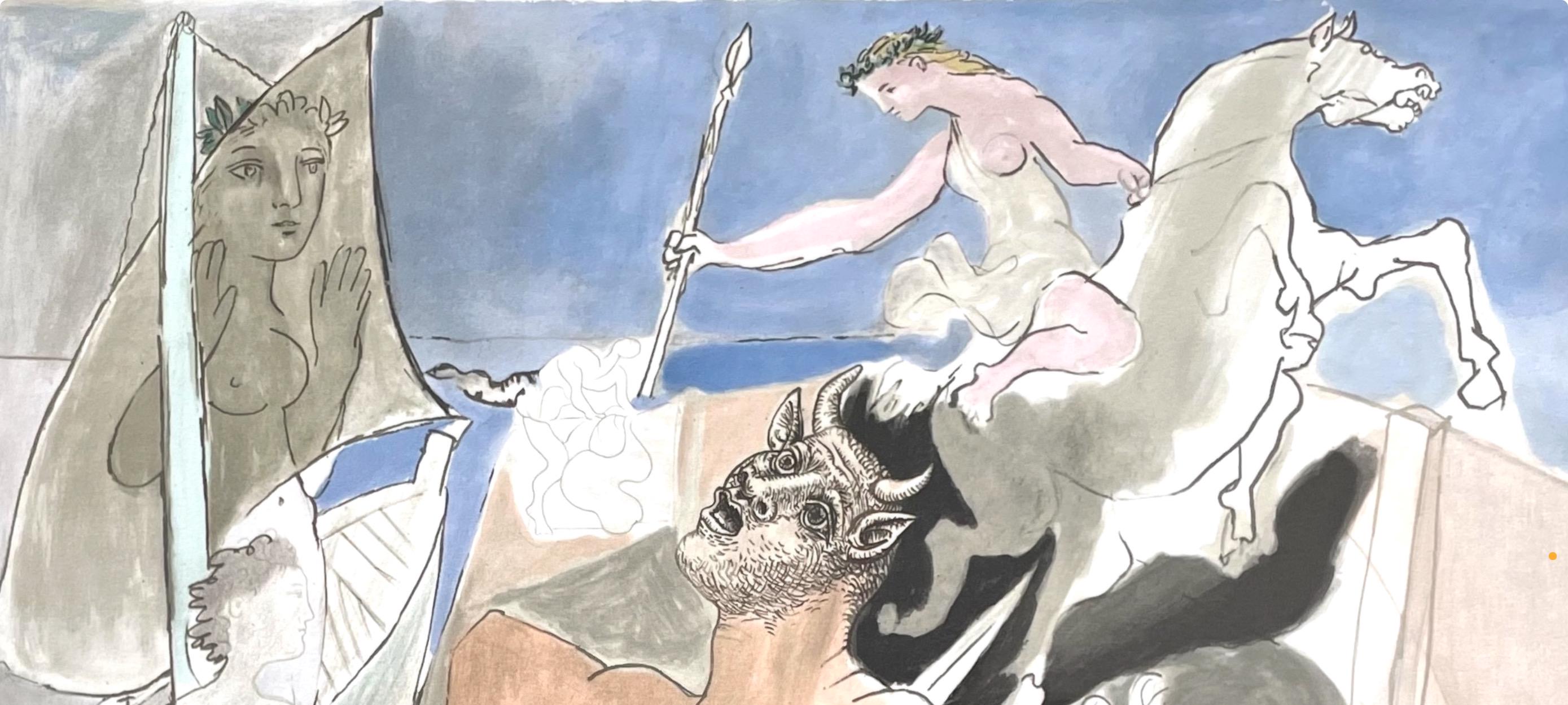 Pablo Picasso, Composition Avec Minotaur, Marina Picasso Collection, Official Limited Edition Lithograph