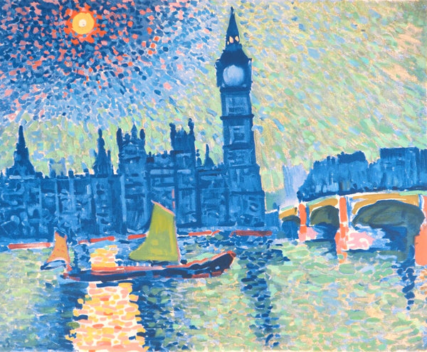 André Derain, Londres, La Tamise et Big Ben, Fauves, Collection Pierre Lévy, Limited Edition Lithograph