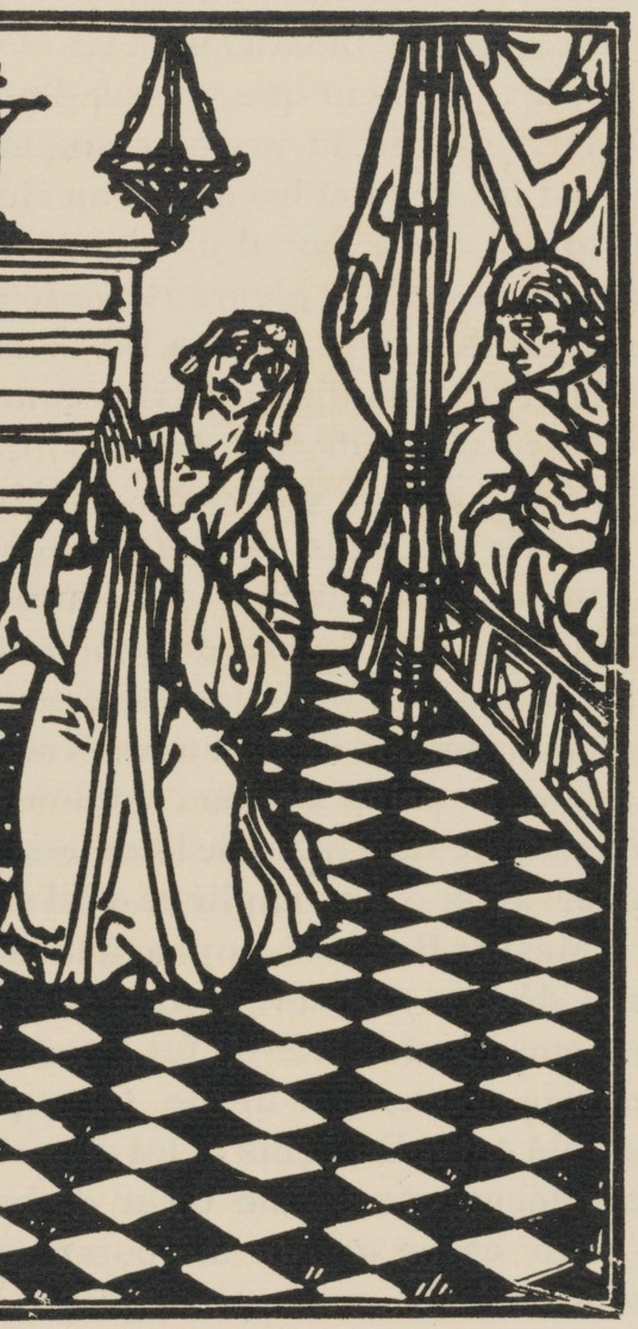 Émile Bernard, Composition (Morane, No. 100), Les Petites Fleurs de St. Françoise, Limited Edition Woodcut
