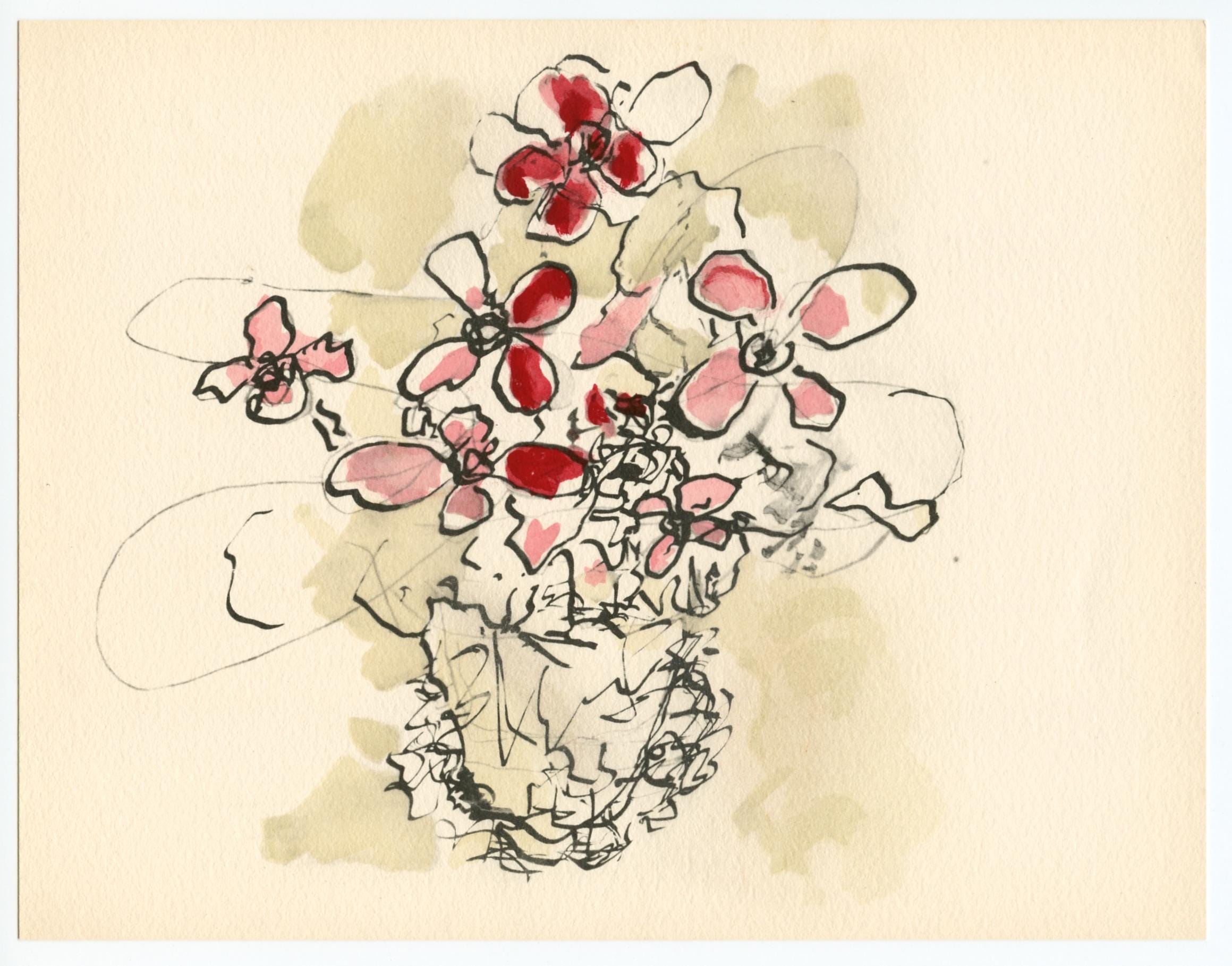 Georges Braque, Fleurs rouges, Georges Braque le solitaire, XXe siècle, Limited Edition Lithograph