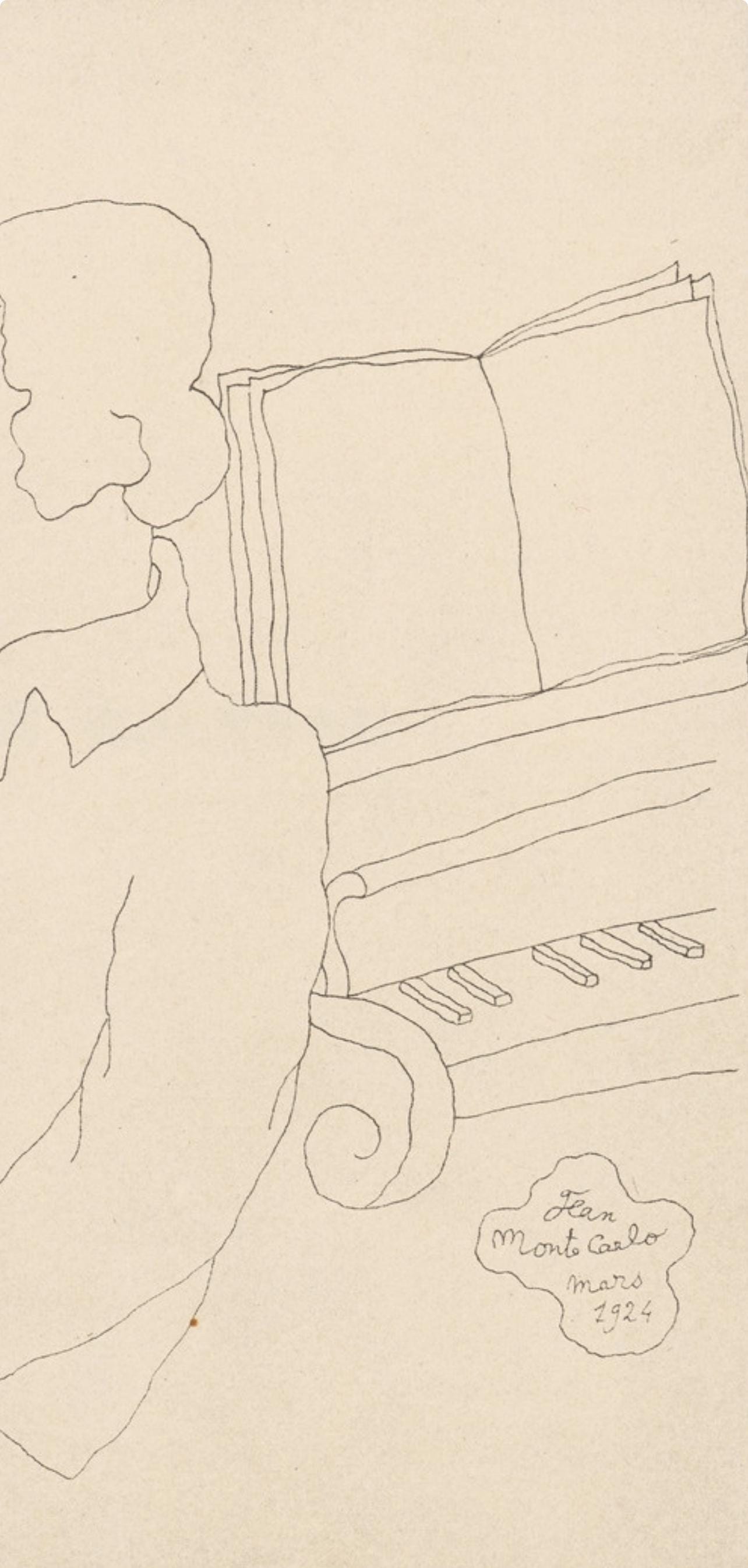 Jean Cocteau, Composition, Les Biches, Limited Edition Lithograph