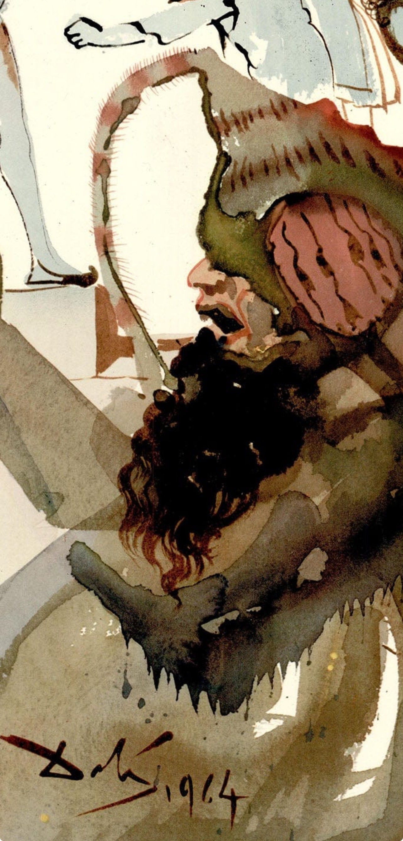 Salvador Dali, Composition (Michler/Löpsinger 1600; Field 69-3), Biblia Sacra, Limited Edition Lithograph