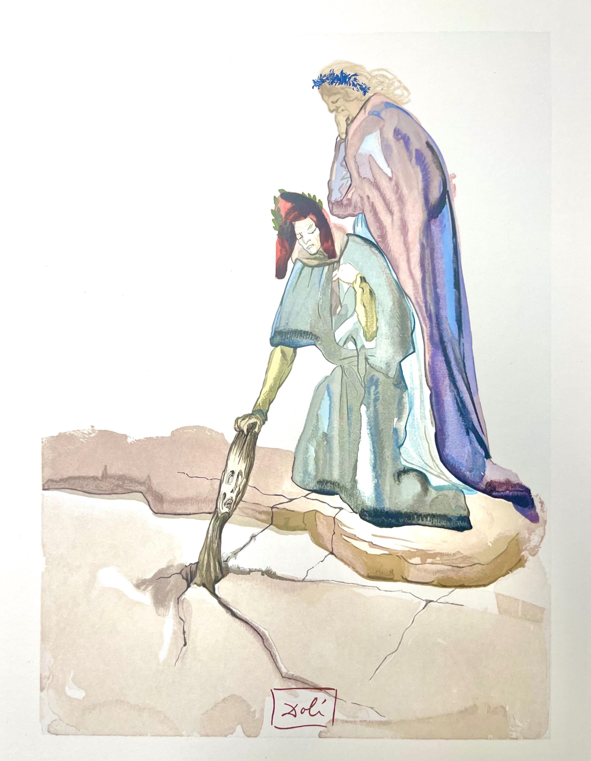 Salvador Dali, Hölle XXXII (Field 189-200; Michler/Löpsinger 1039-1138), Die Göttliche Komödie, Signed, Limited Edition Woodcut