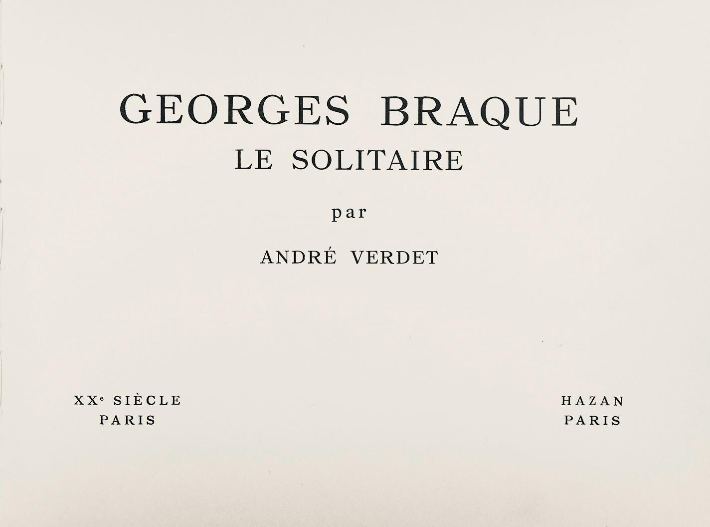 Georges Braque, Pommes, Georges Braque le solitaire, XXe siècle, Limited Edition Lithograph