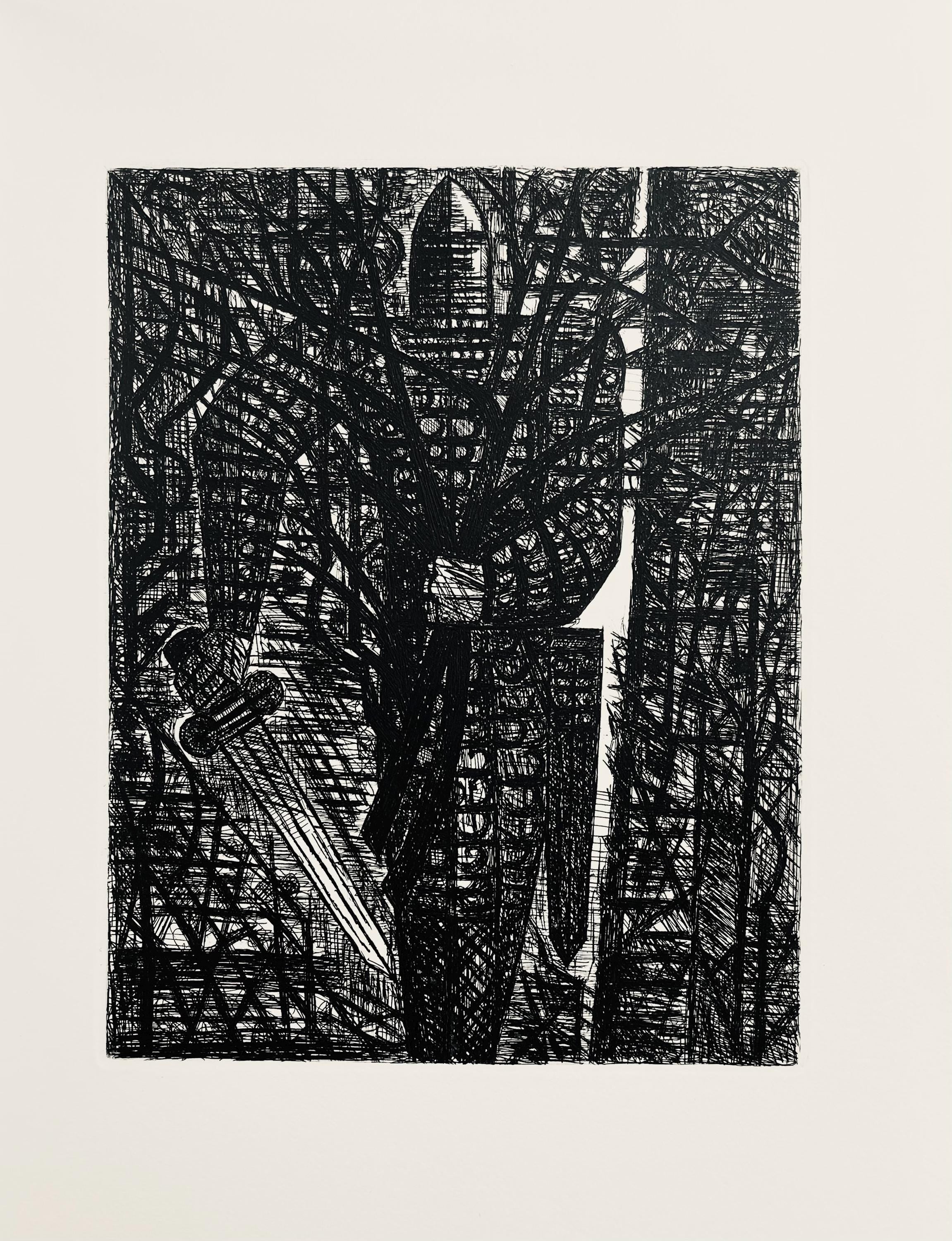 Marcel Gromaire, La Foret En Marche, Scène XXIII, Shakespeare, Macbeth, Eaux-fortes de Gromaire, Limited Edition Etching