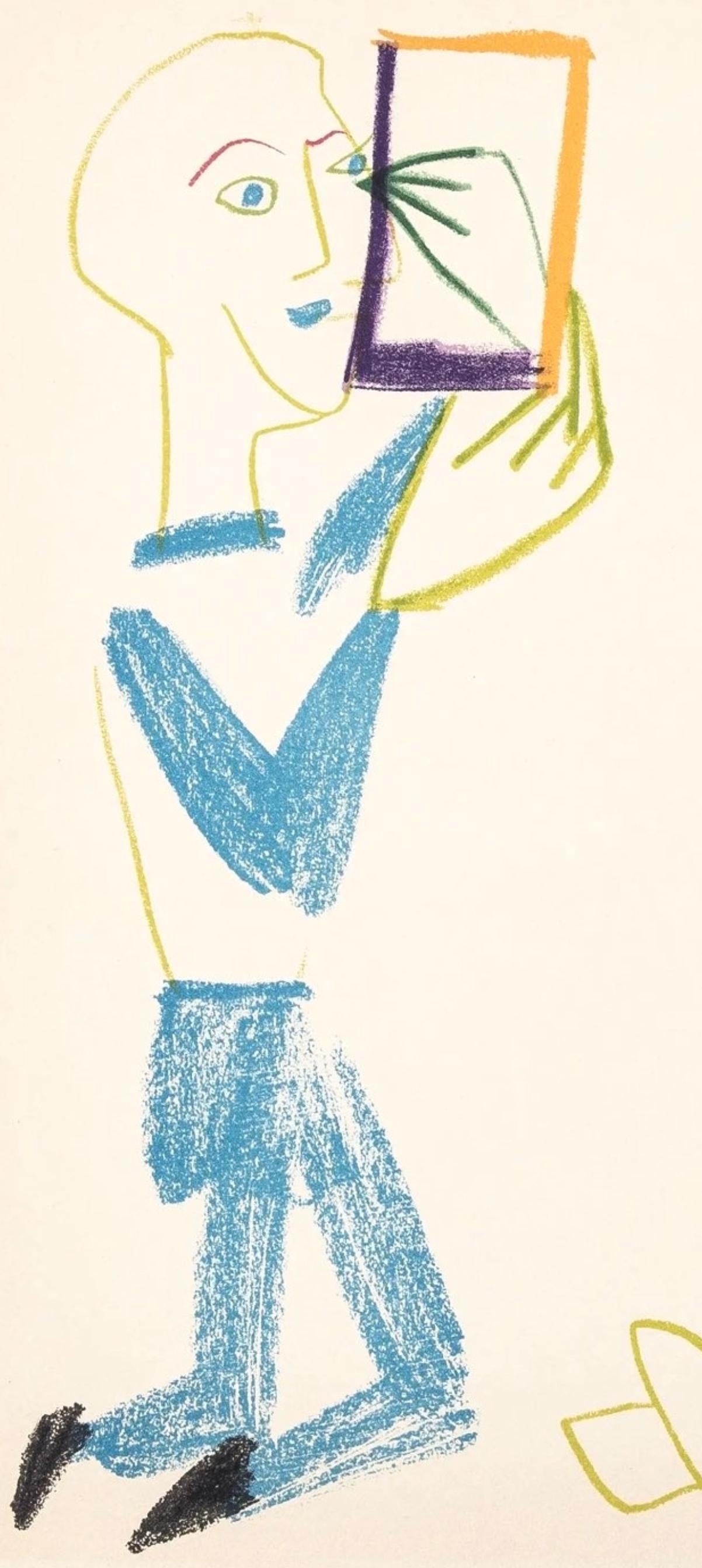 Pablo Picasso, Composition, Picasso and the Human Comedy, Verve: Revue Artistique et Littéraire, Limited Edition Lithograph