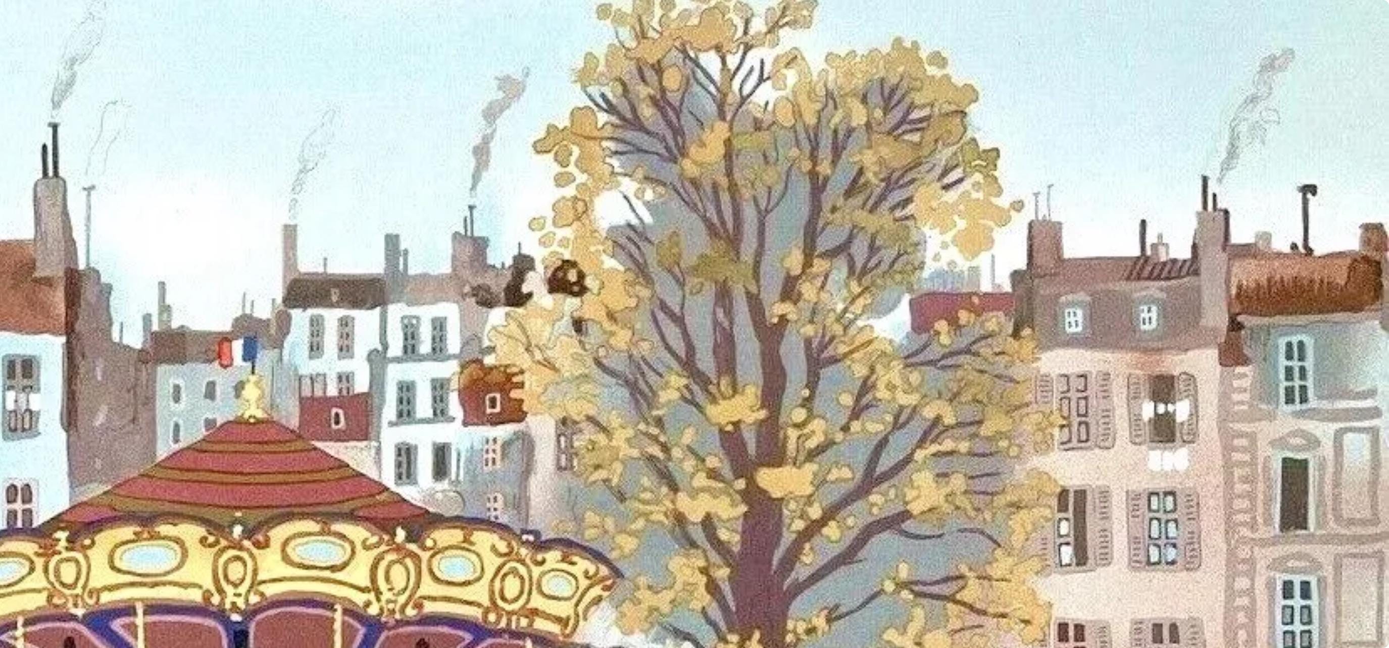 Michel Delacroix, Carousel, Limited Edition Lithograph