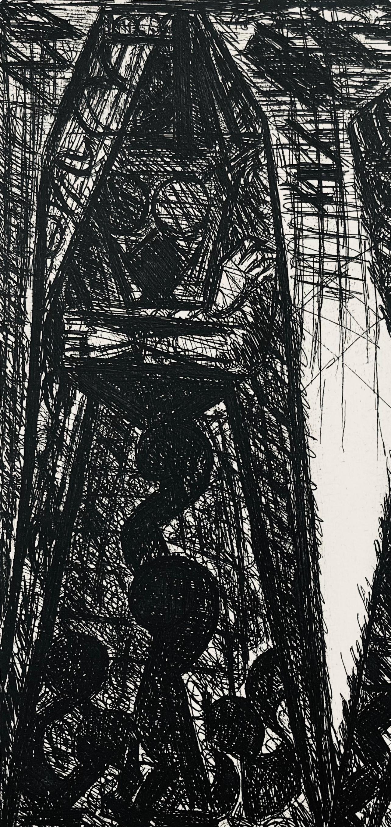 Marcel Gromaire, Le Complot, Scène VII, Shakespeare, Macbeth, Eaux-fortes de Gromaire, Limited Edition Etching