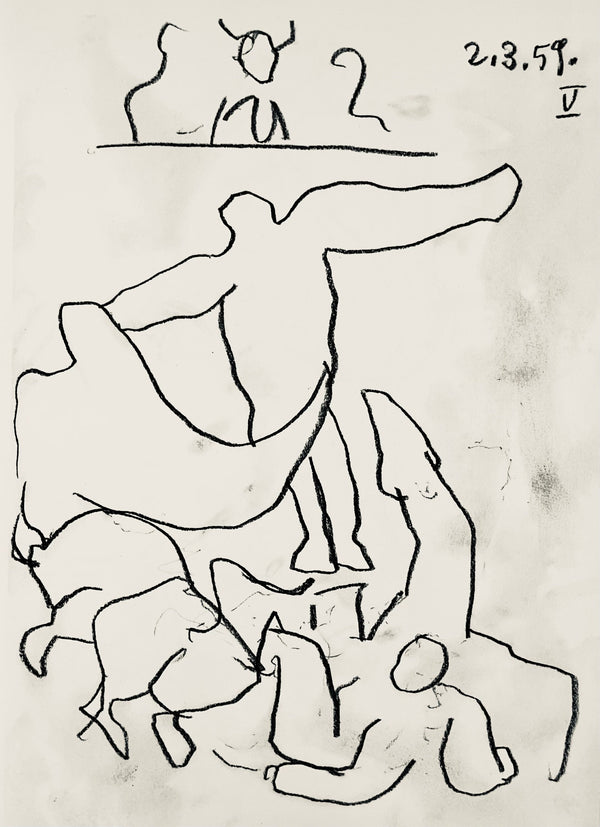 Pablo Picasso, Composition (Bloch 1276; Czwiklitzer 23), Toros y Toreros, Limited Edition Lithograph