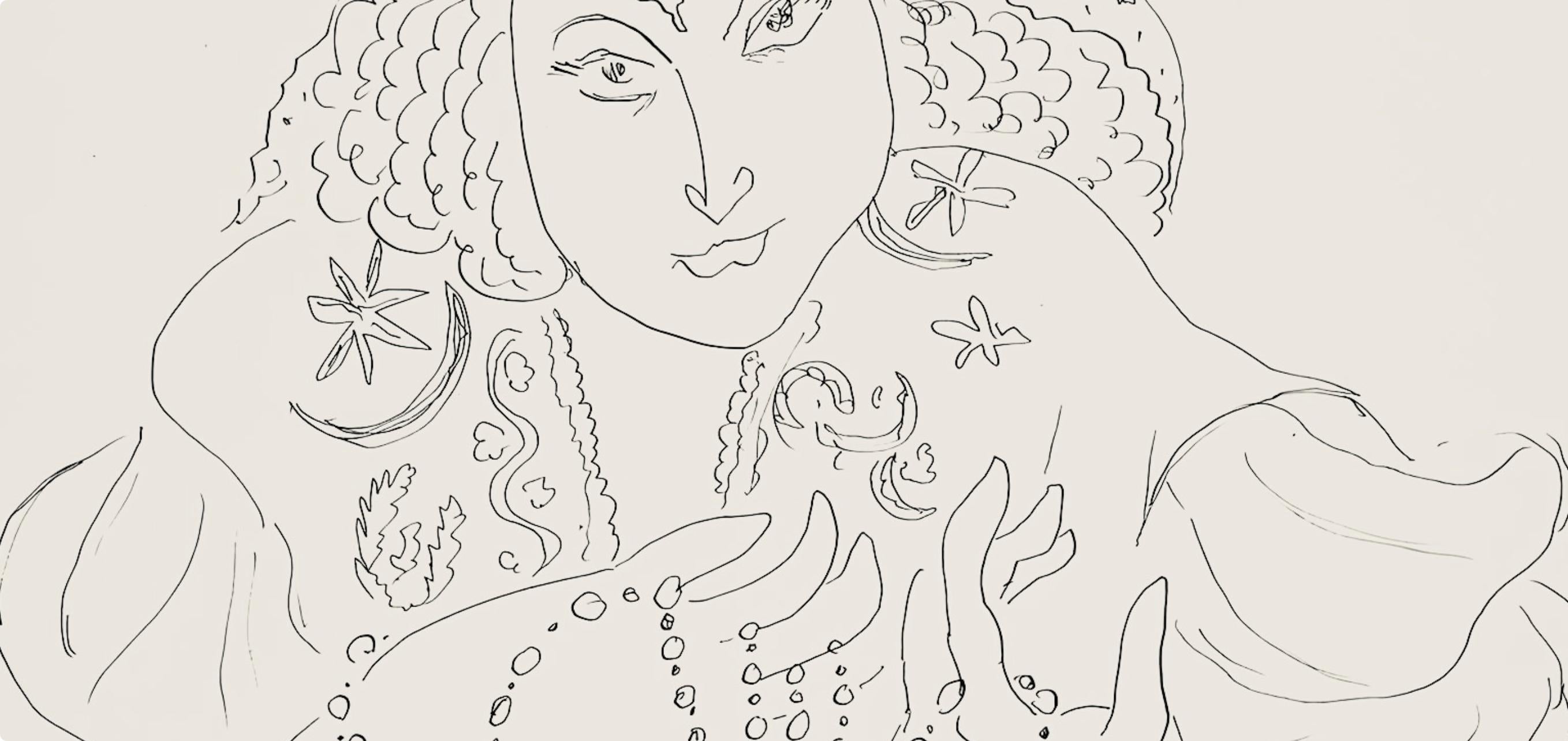 Henri Matisse, Série I, var. 7 (Duthuit 9), Henri Matisse, Dessins, Thèmes et variations, Limited Edition Lithograph