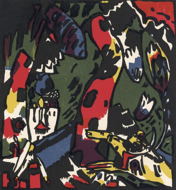 Wassily Kandinsky, Bogenschütze (Roethel 79), XXe siècle, Limited Edition Woodcut