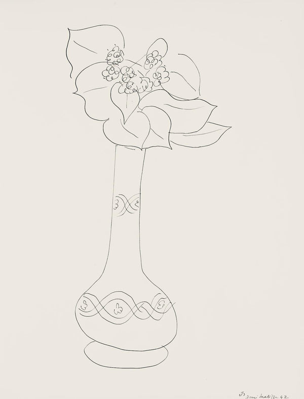 Henri Matisse, Série J, var. 3 (Duthuit 9), Henri Matisse, Dessins, Thèmes et variations, Limited Edition Lithograph