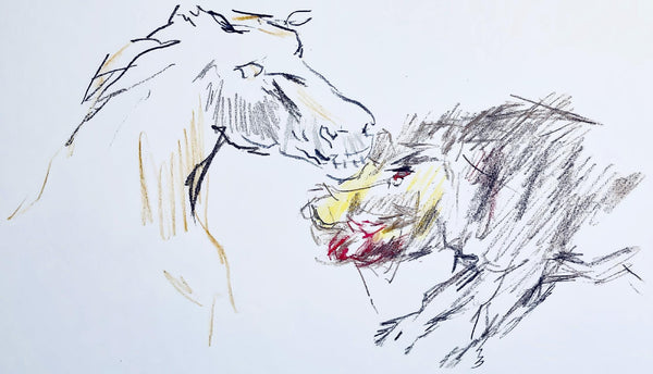 Oskar Kokoschka, Composition, Skizzenbuch der Italienischen Reise 1963, Limited Edition Lithograph