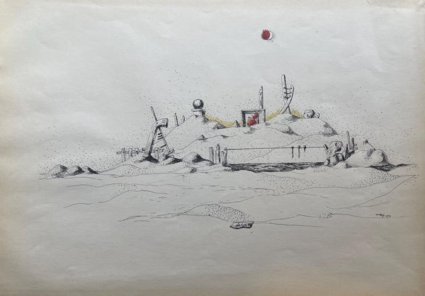 Jean Lurçat, la lyre 1932, huit dessins à la plume, Limited Edition Lithograph