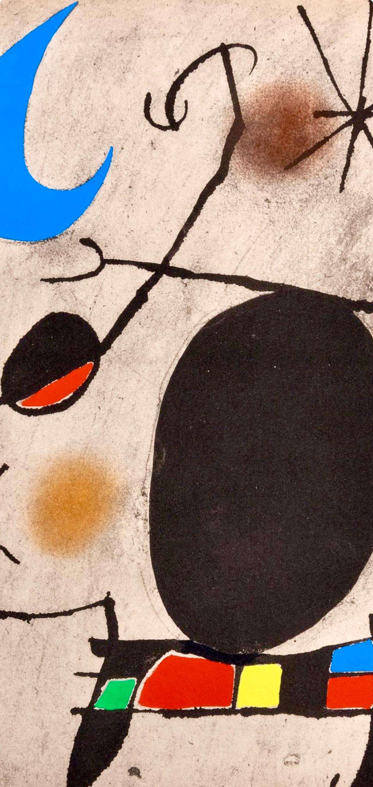 Joan Miró, Composition, Miró, Oiseau Solaire, Oiseau Lunaire, Étincelles, Limited Edition Lithograph