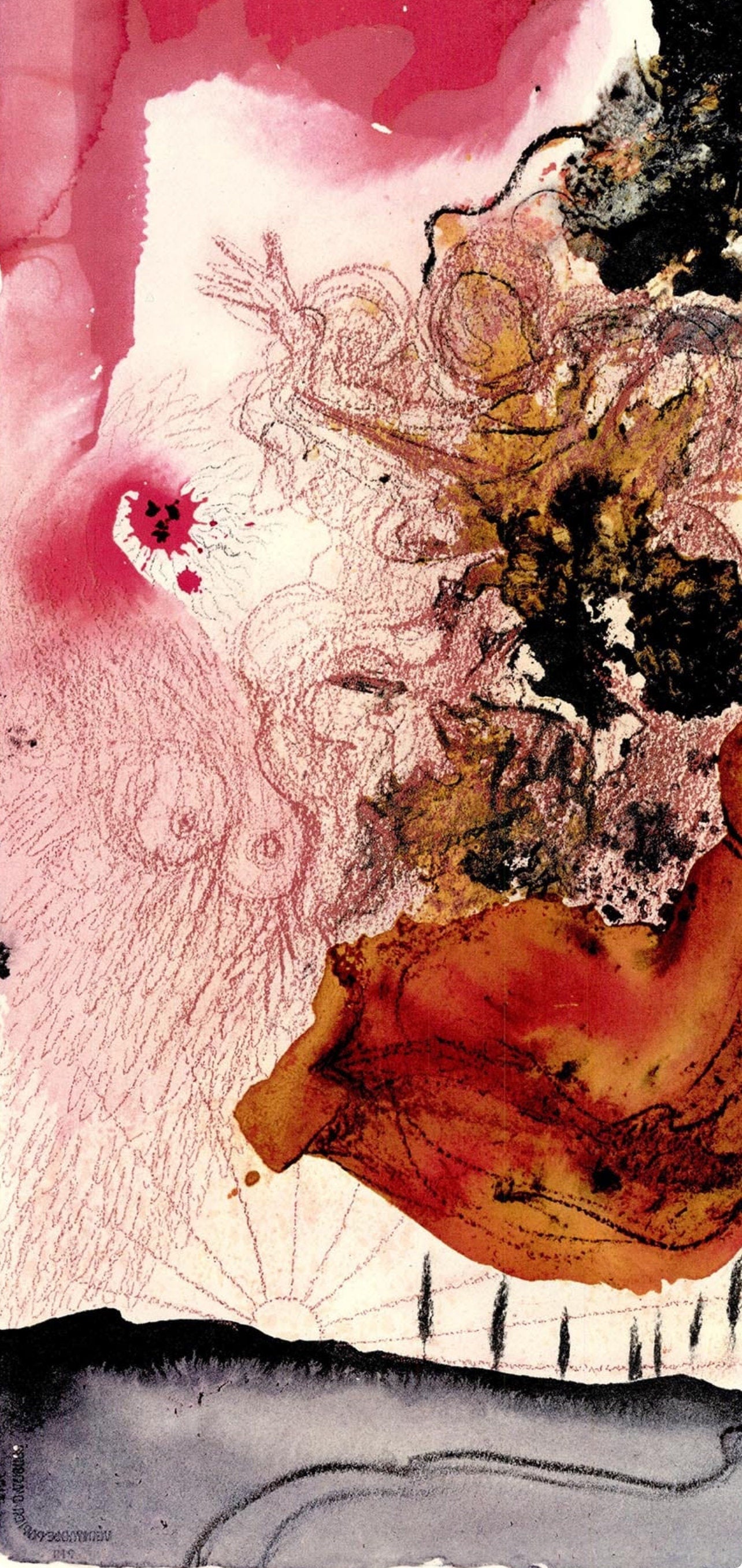 Salvador Dali, Composition (Michler/Löpsinger 1600; Field 69-3), Biblia Sacra, Limited Edition Lithograph