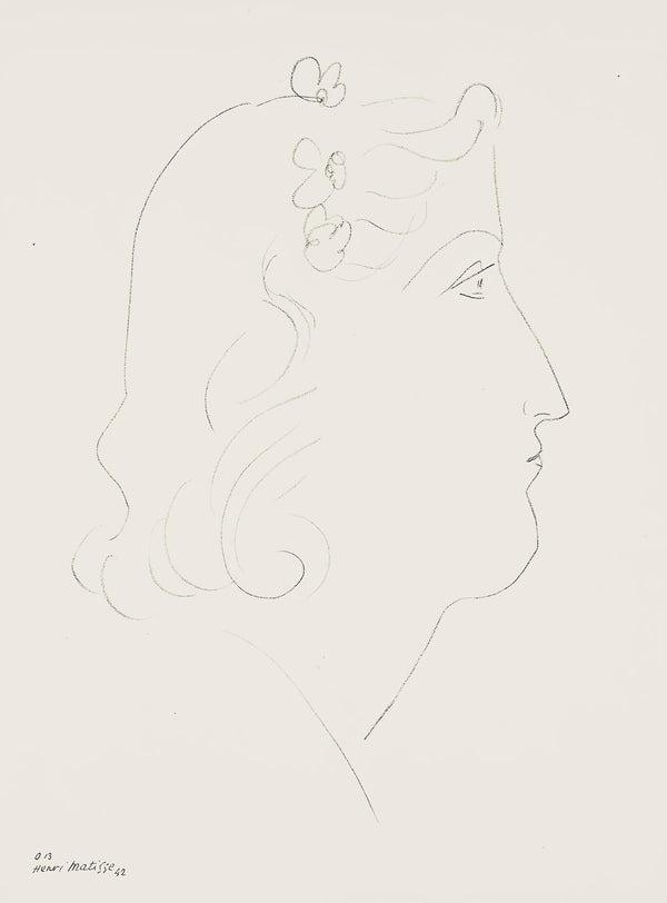 Henri Matisse, Série O, var. 13 (Duthuit 9), Henri Matisse, Dessins, Thèmes et variations, Limited Edition Lithograph