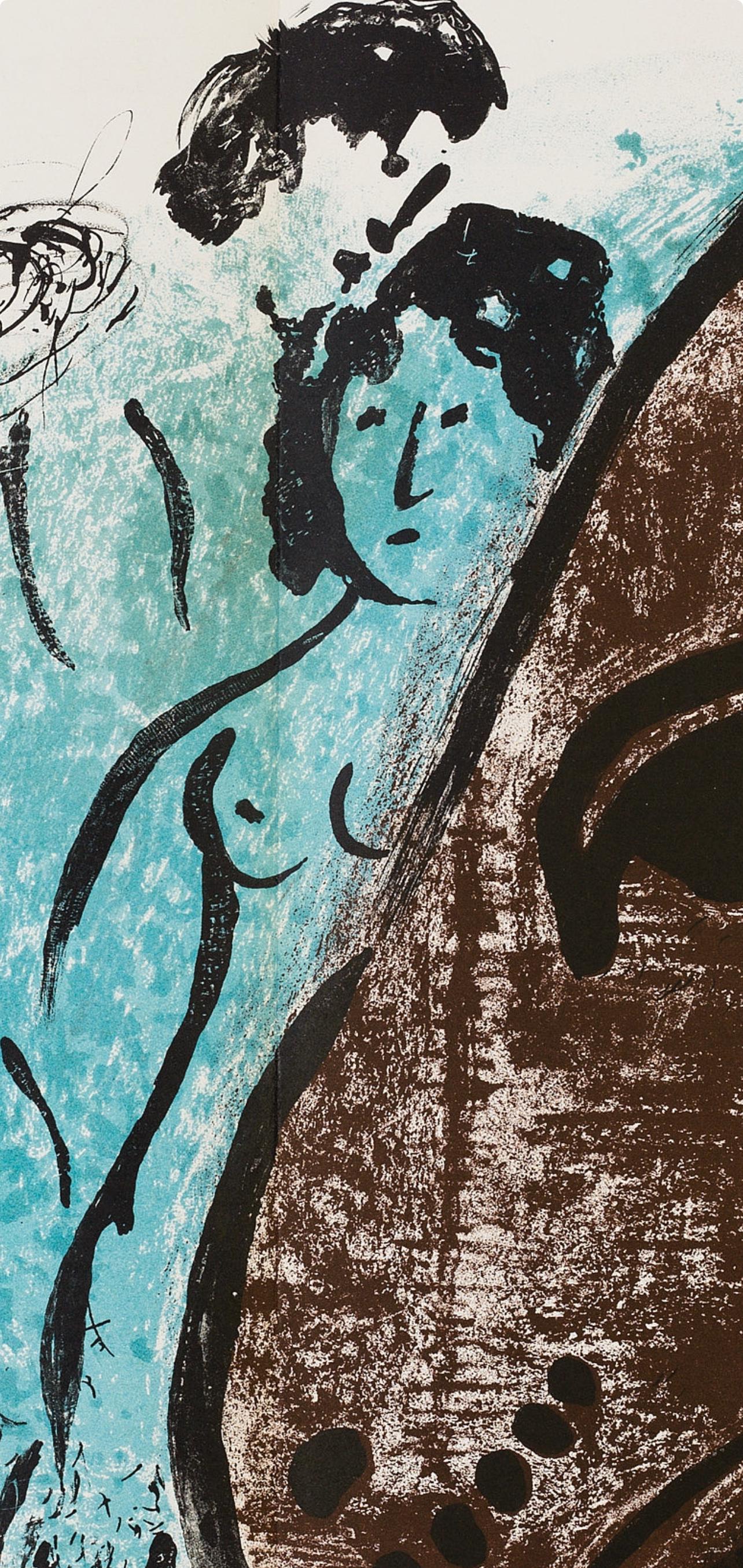 Marc Chagall, Composition (Cramer 21; Mourlot 61), Derrière le miroir, Limited Edition Lithograph