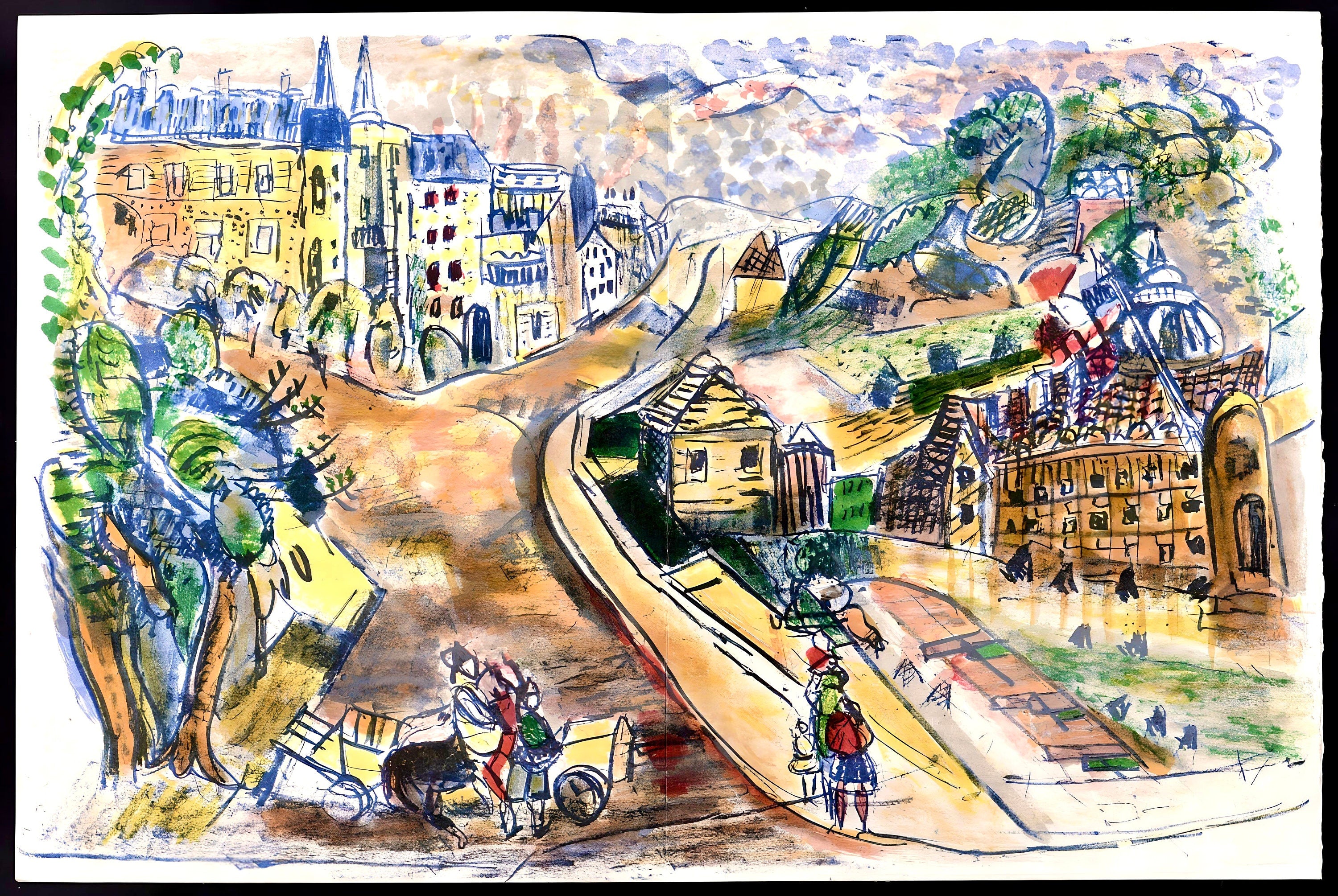 Michel Kikoïne, Les Invalides, Au Temps de Paris Seine, Limited Edition Lithograph