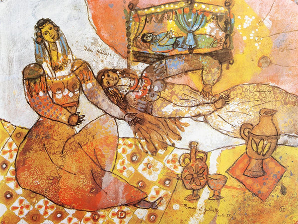 Théo Tobiasse, Romeo and Juliette IV, Original Edition Offset Lithograph