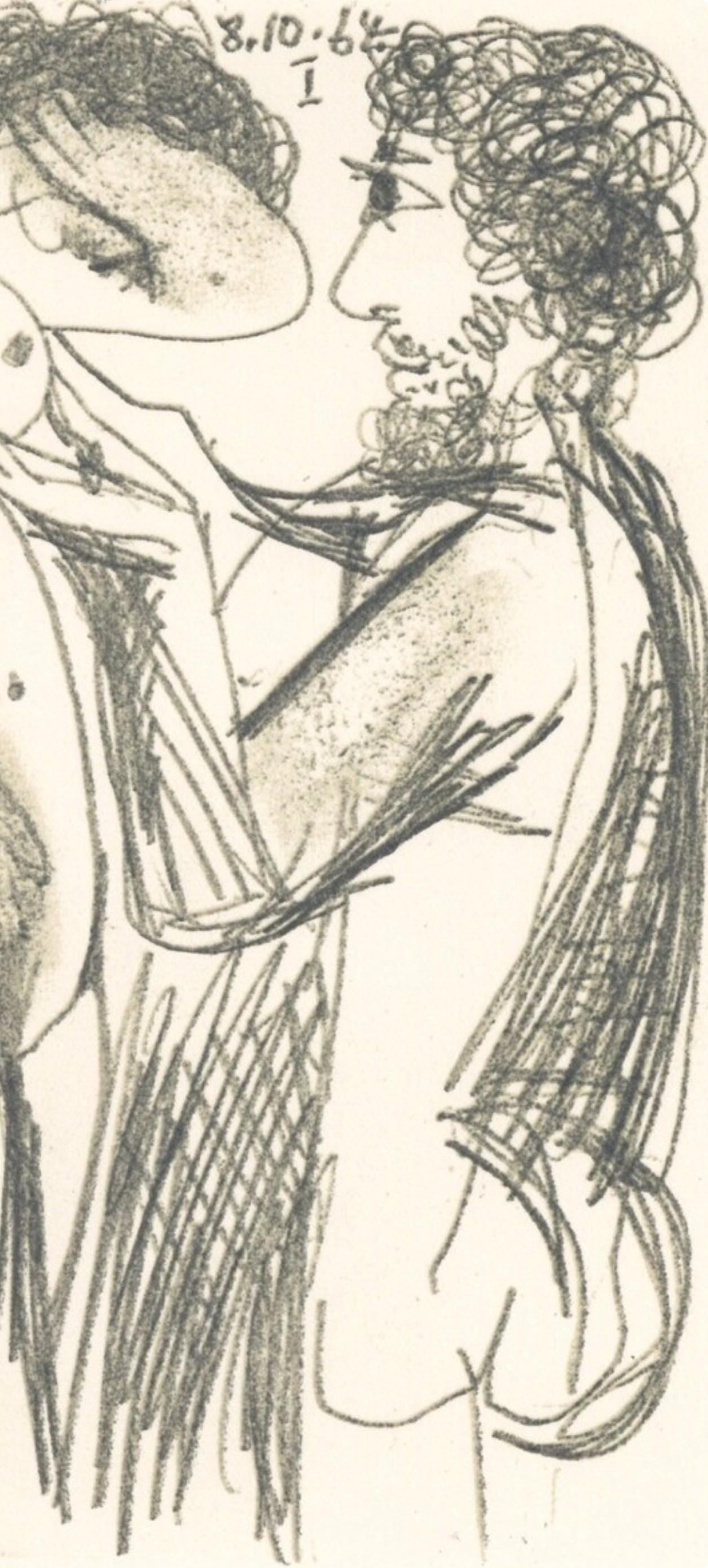 Pablo Picasso, Composition, Le Goût du Bonheur (Cramer 148; Bloch 2013), Limited Edition Mixed Media Lithograph