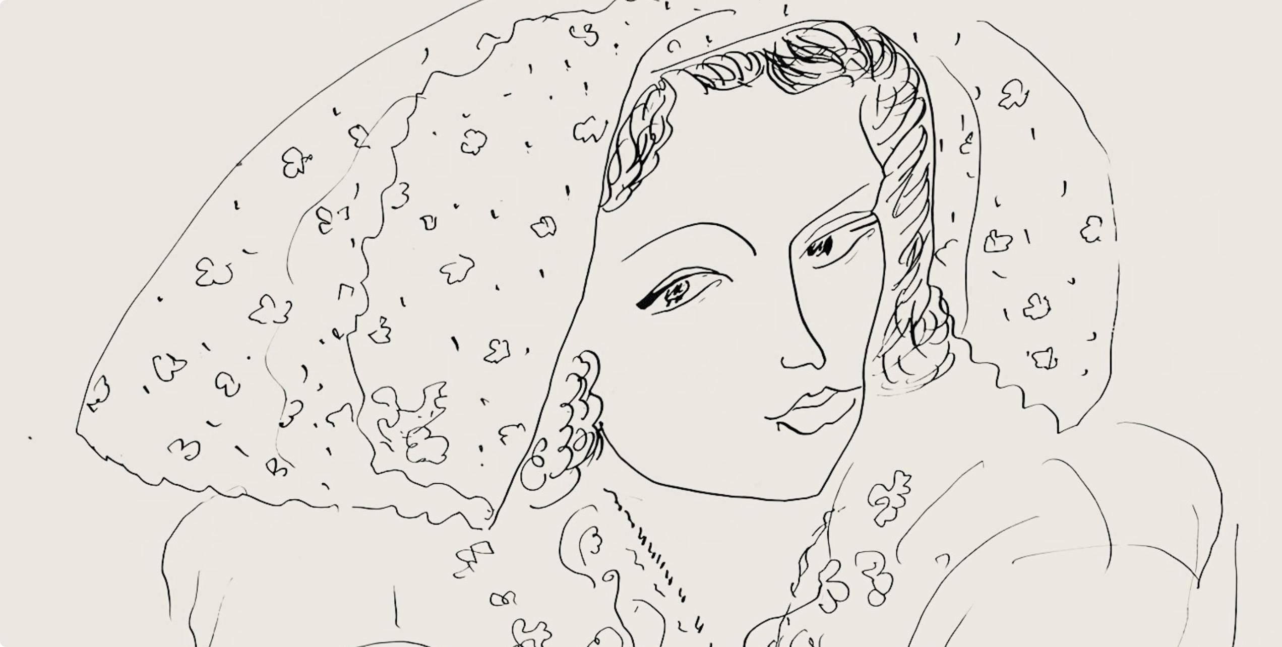 Henri Matisse, Série I, var. 3 (Duthuit 9), Henri Matisse, Dessins, Thèmes et variations, Limited Edition Lithograph