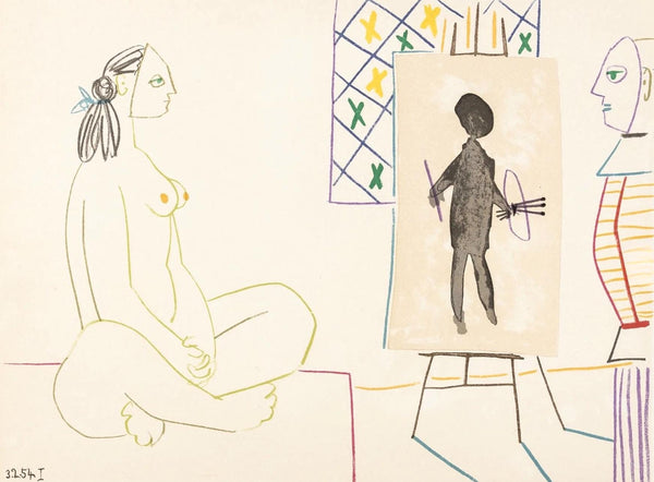 Pablo Picasso, Composition, Picasso and the Human Comedy, Verve: Revue Artistique et Littéraire, Limited Edition Lithograph