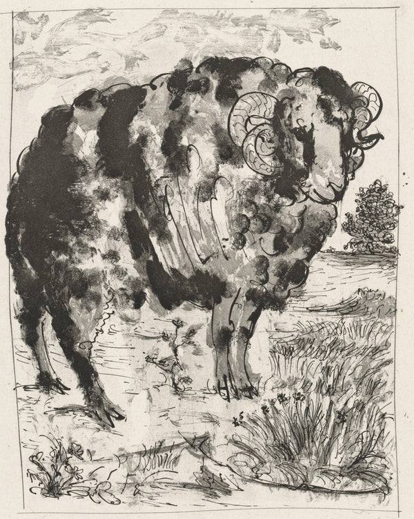 Pablo Picasso, Le Bélier, Histoire naturelle, Limited Edition Lithograph