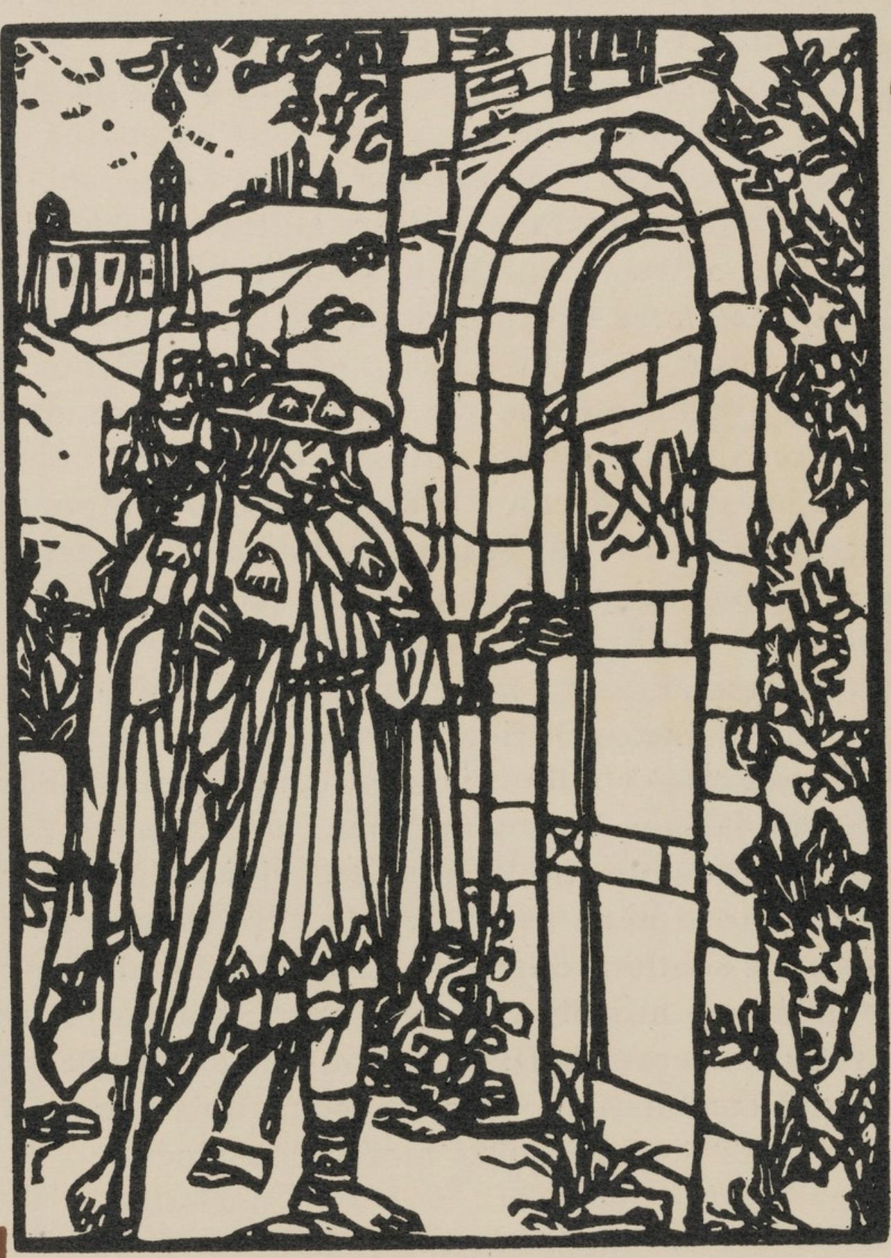 Émile Bernard, Composition (Morane, No. 100), Les Petites Fleurs de St. Françoise, Limited Edition Woodcut