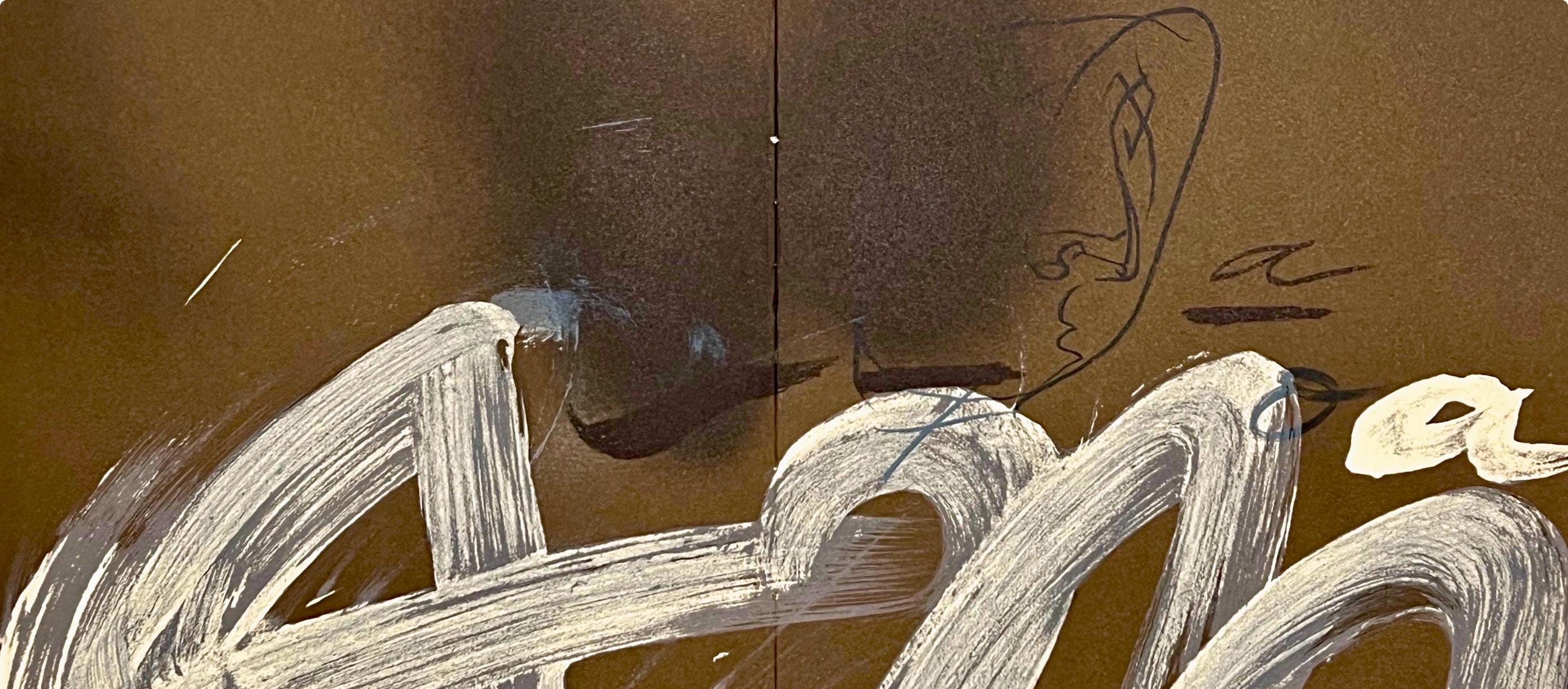 Antoni Tàpies, Composition, Hommage à Aimé et Marguerite Maeght, Derrière le miroir, Limited Edition Lithograph