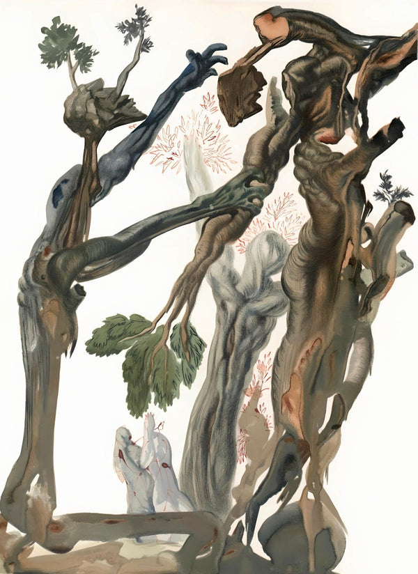 Salvador Dali, The Wood and the Suicide (Michler/Löpsinger 1039-1138; Field 189-200), La Divine Comédie, Limited Edition Woodcut