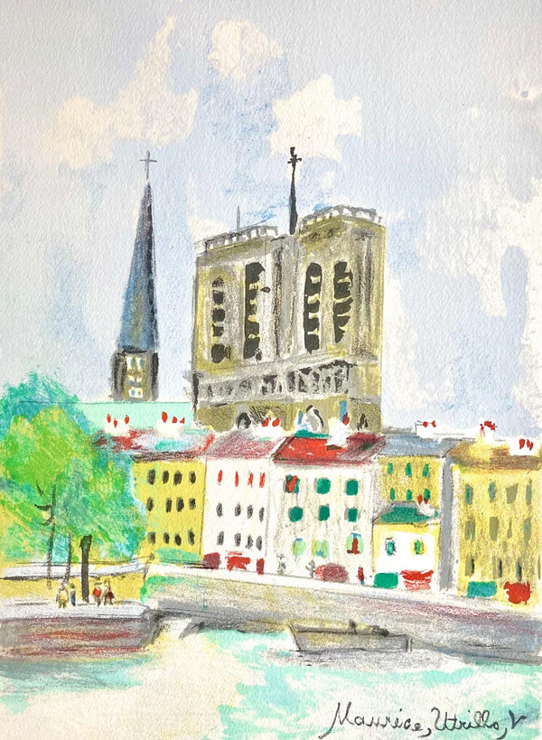 Maurice Utrillo, à Notre-Dame (La Cité), Paris Capitale, Limited Edition Lithograph
