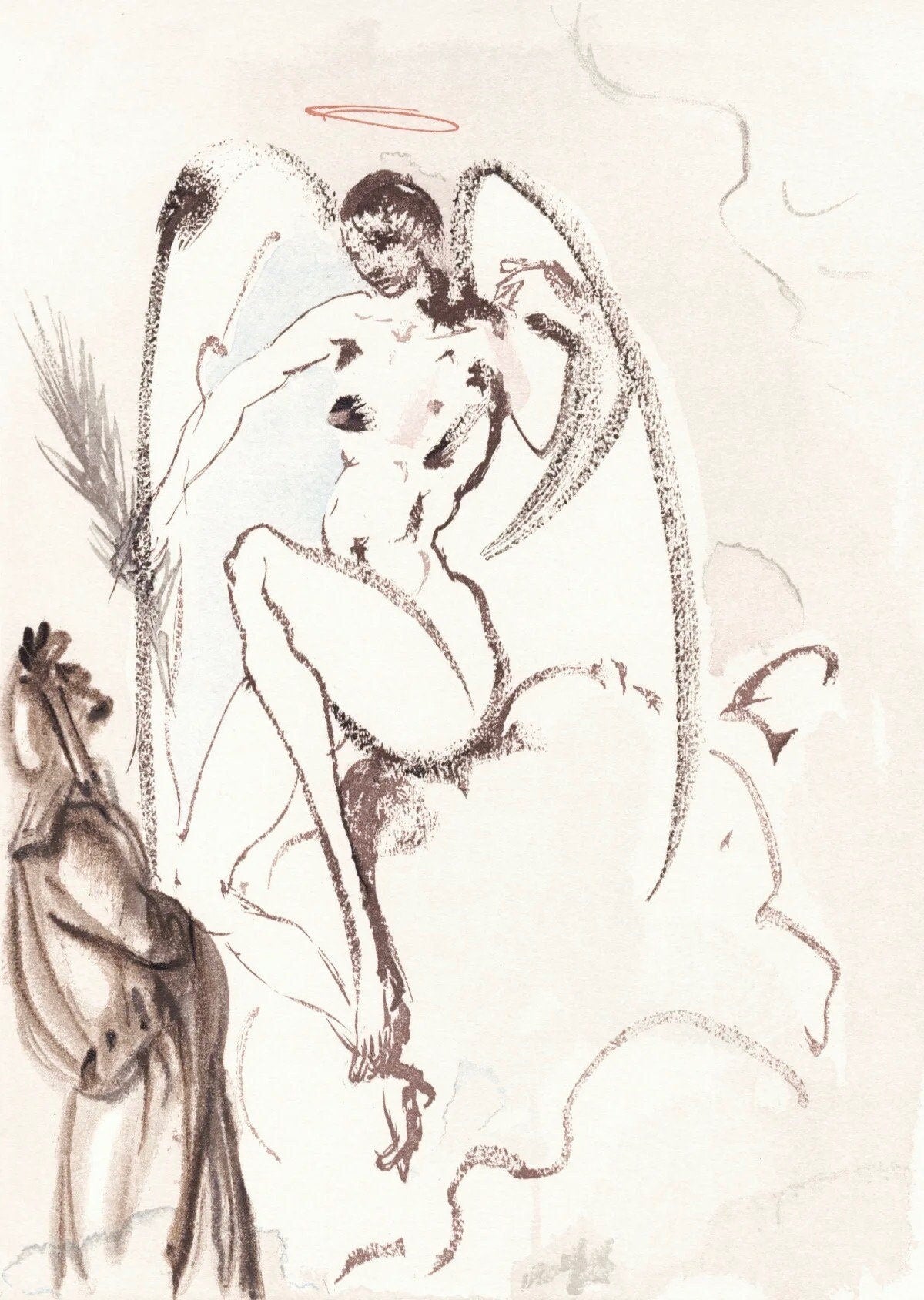 Salvador Dali, The Archangel Gabriel (Michler/Löpsinger 1039-1138; Field 189-200), La Divine Comédie, Limited Edition Woodcut