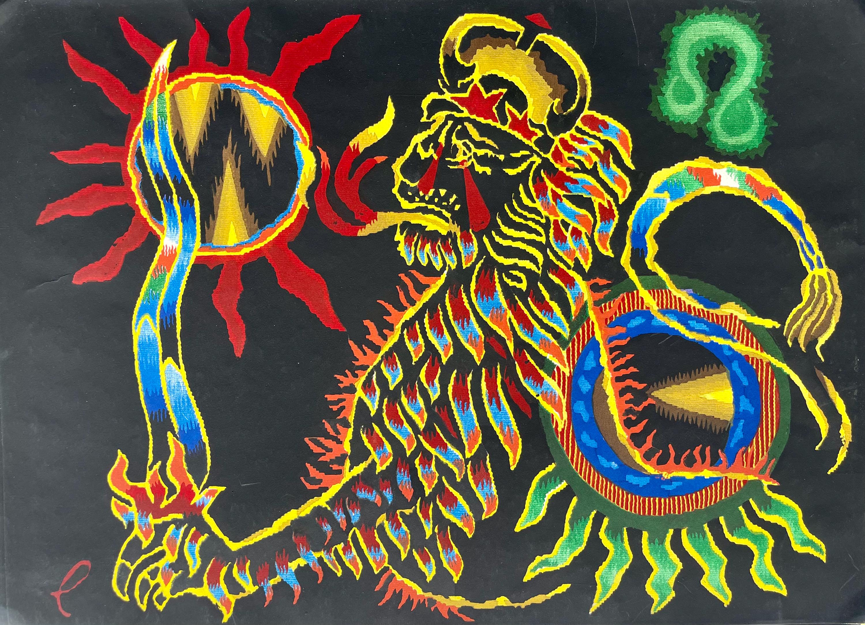 Jean Lurçat, Le Lion (Leo), Les Signes du zodiaque, Limited Edition Lithograph